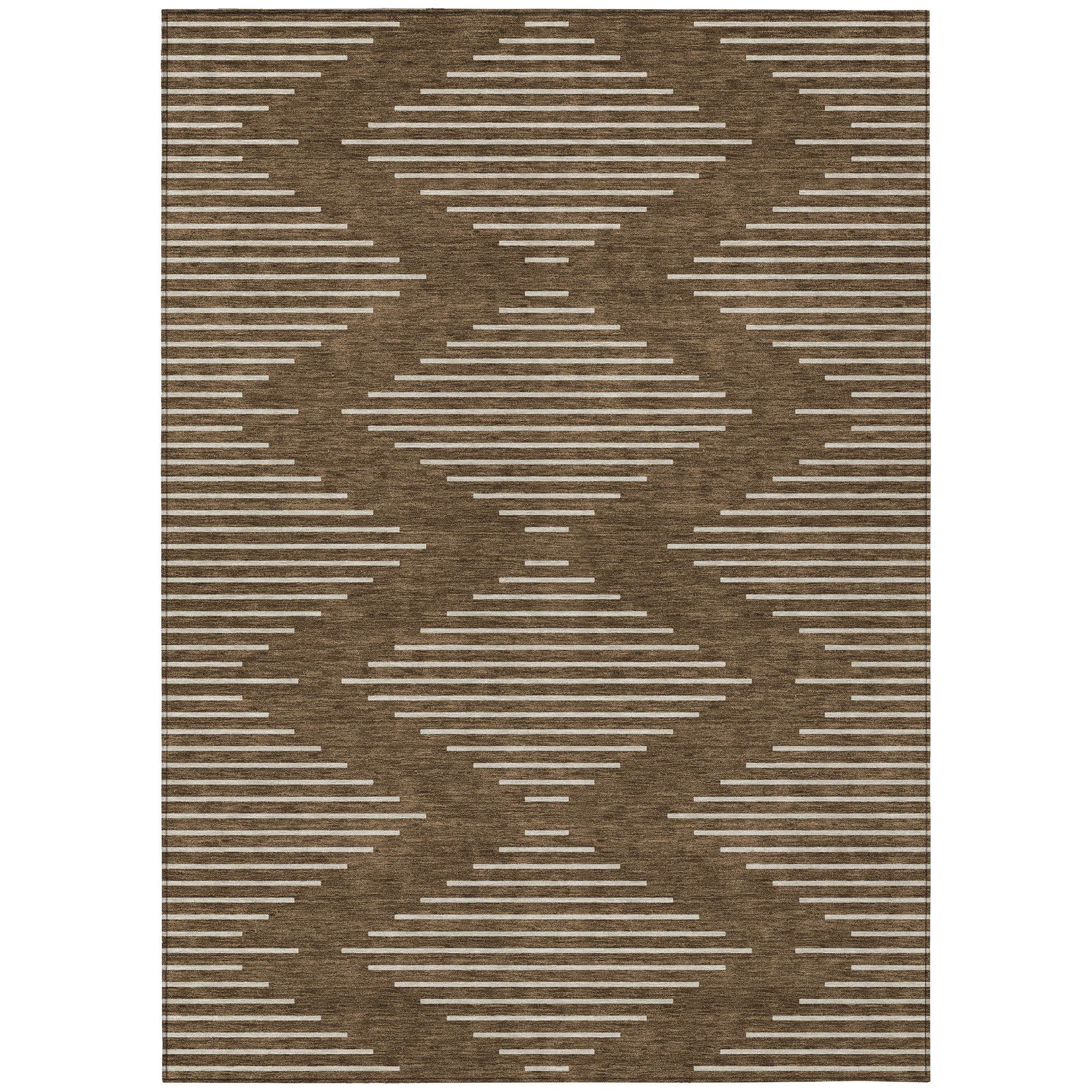 Addison Rugs Chantille Indoor/Outdoor Transitional Geometric Brown Washable Rectangle Rug, 2'6" x 3'10"
