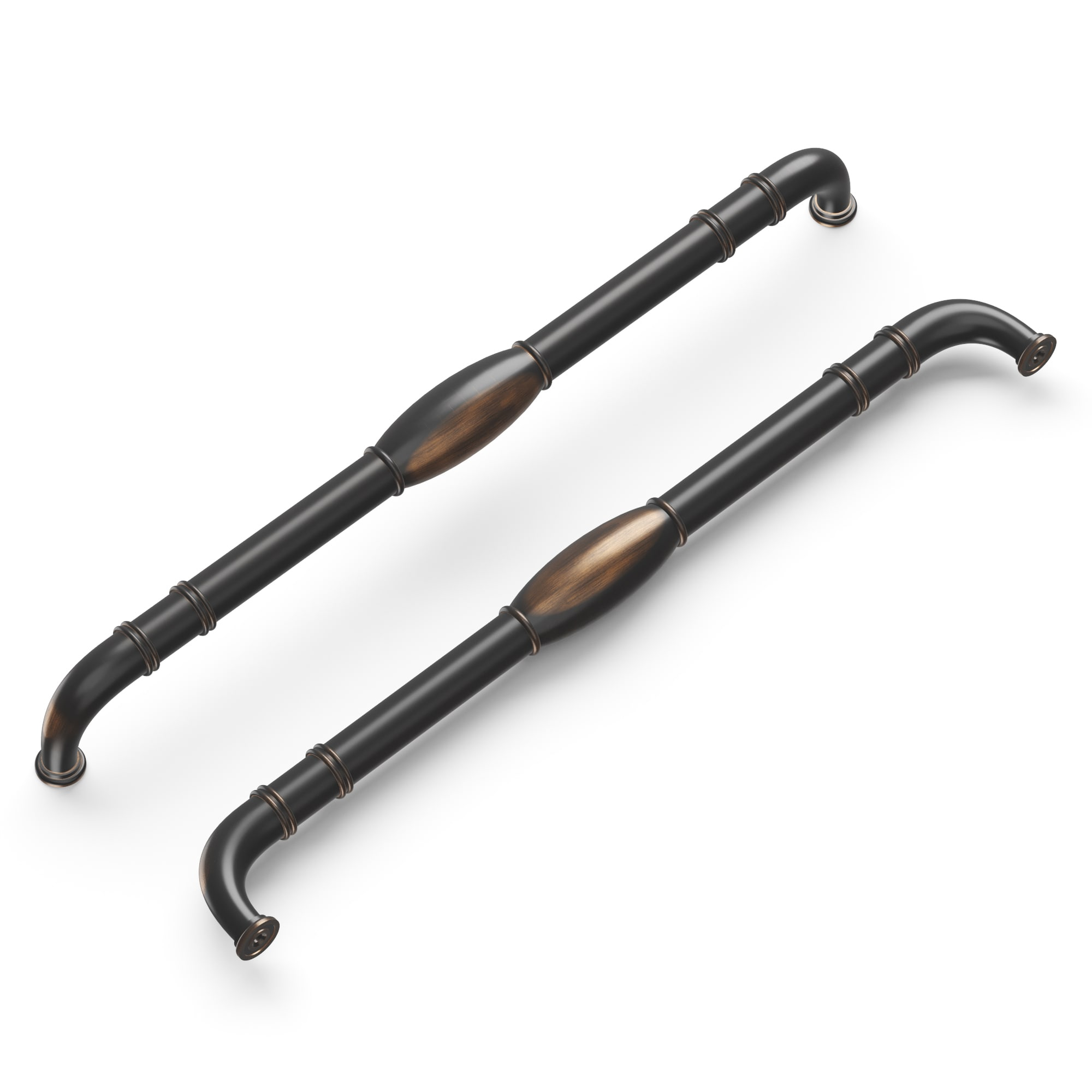 Hickory Hardware 1 Pack Solid Core Kitchen Appliance Pulls, Luxury Cabinet Handles, Hardware for Doors & Dresser Drawers, 18 Inch Hole Center, Oil-Rubbed Bronze Highlighted, Williamsburg Collection