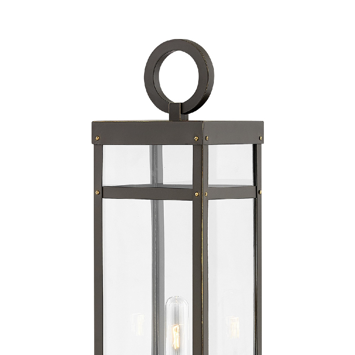 Oil Rubbed Bronze LED Outdoor Post Light with Clear Glass