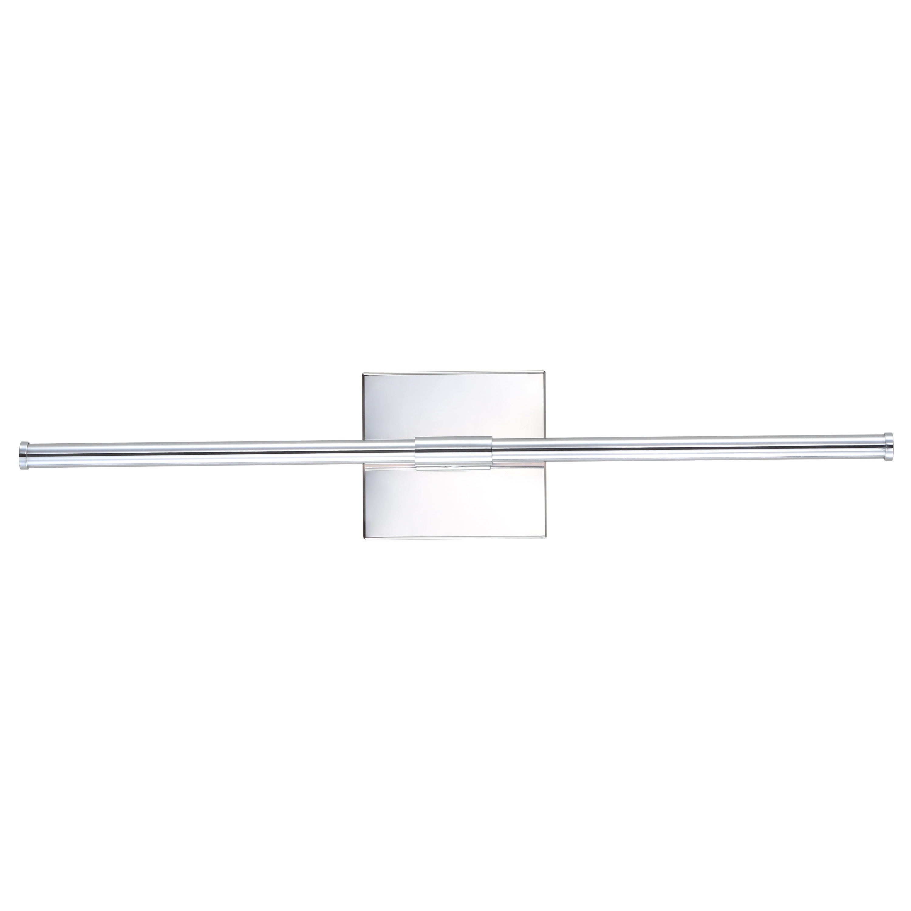 JONATHAN  Y Makena Metal Dimmable Integrated Minimalist 28-in W 1 -Light Polished Chrome Integrated LED Wall Sconce