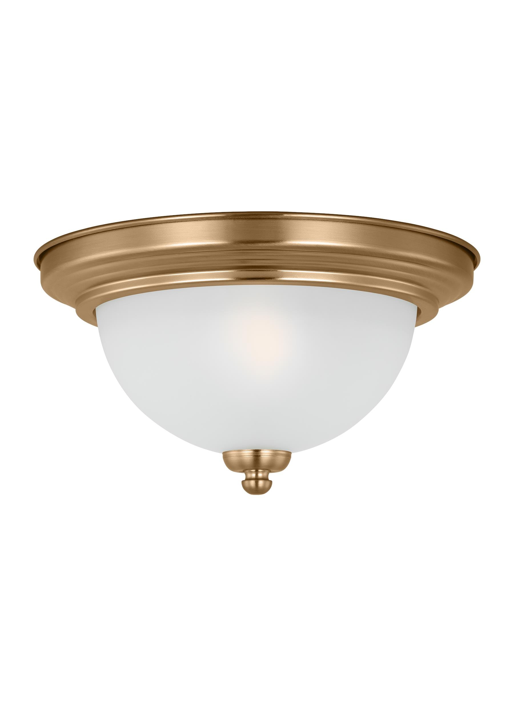Geary Satin Brass Indoor/Outdoor LED Bowl Flush Mount