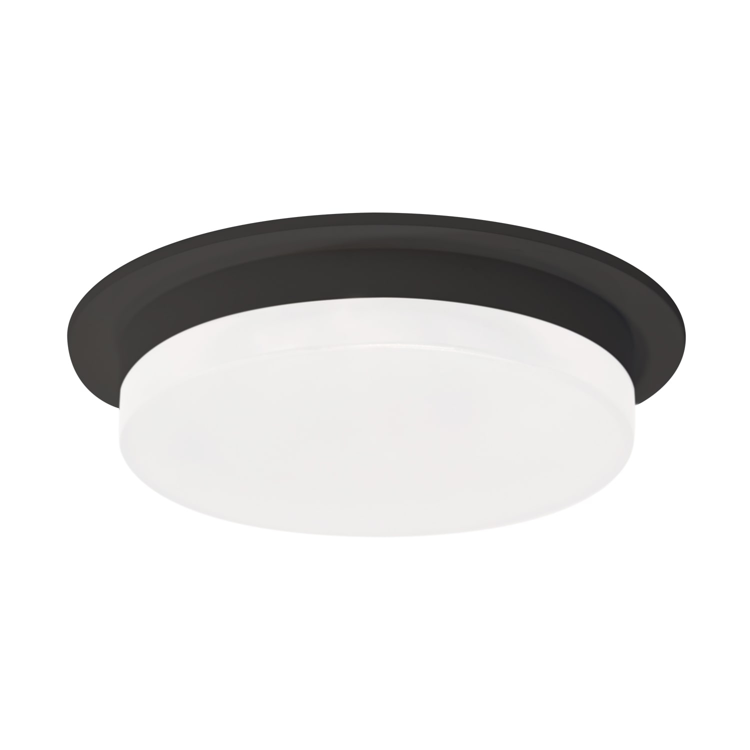 Stockton Slim Black Aluminum LED Drum Flush Mount