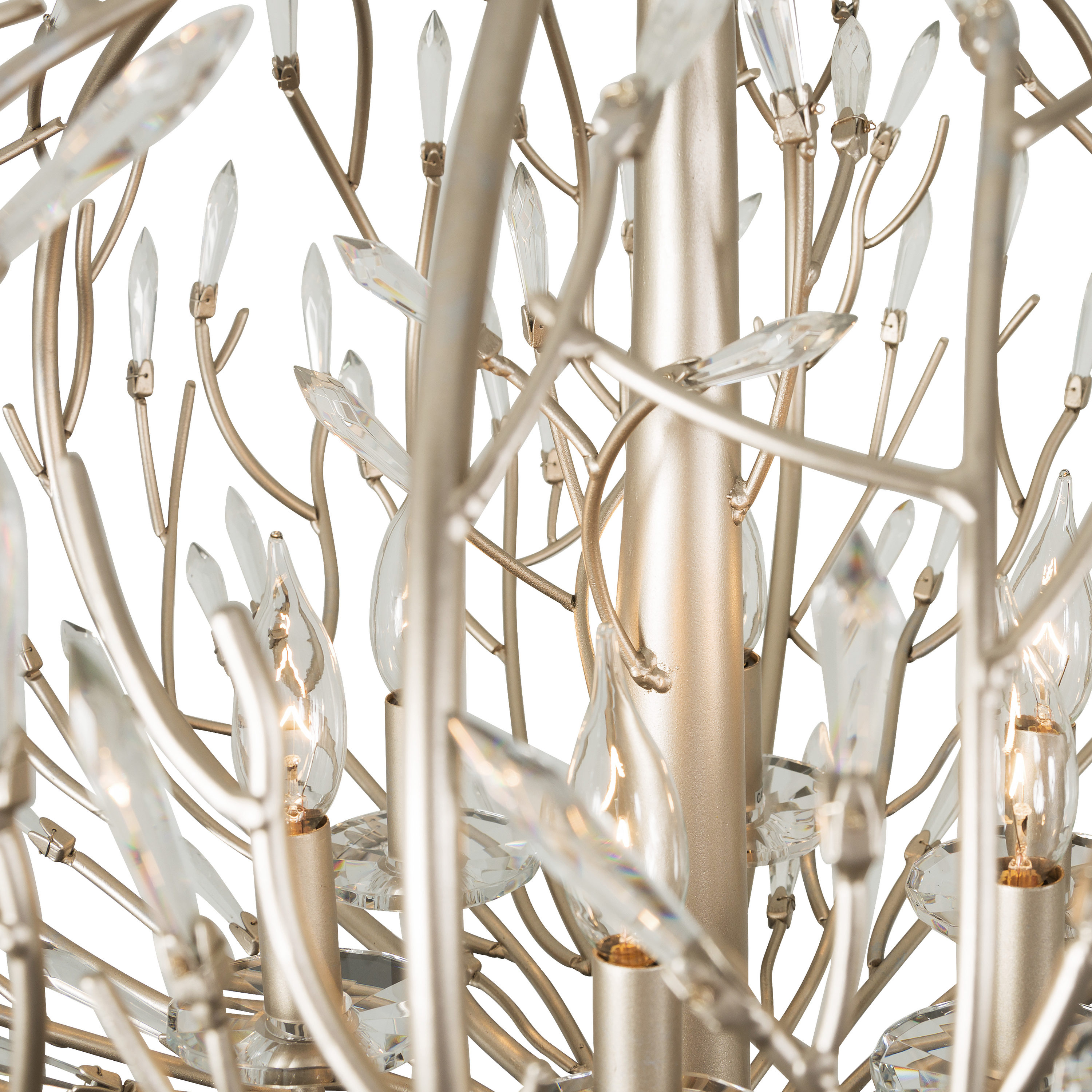 Gold Dust Crystal Pendant Light with Incandescent Bulbs