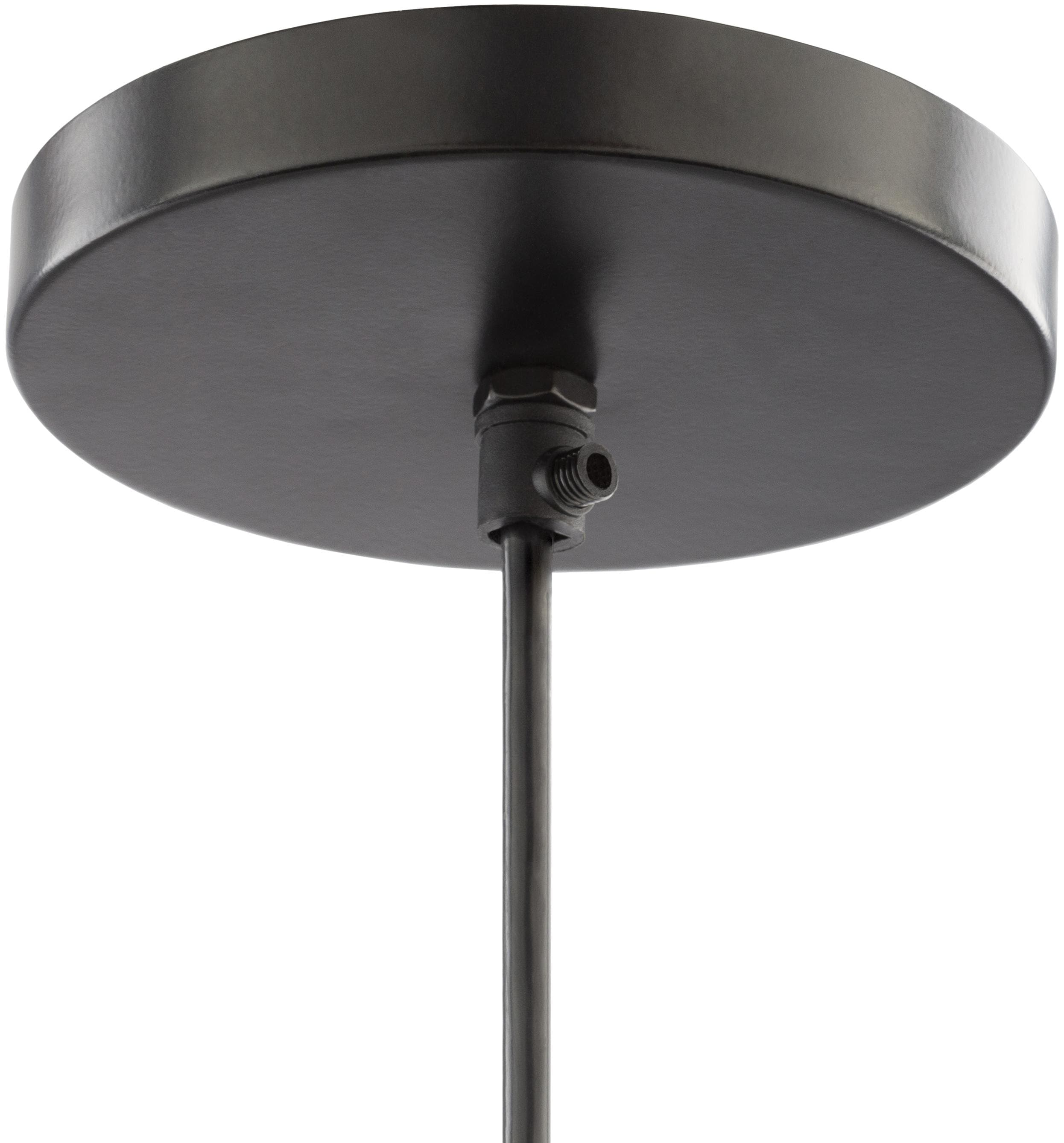 Adelaide Modern Black Metal 1-Light Pendant with Black Shade