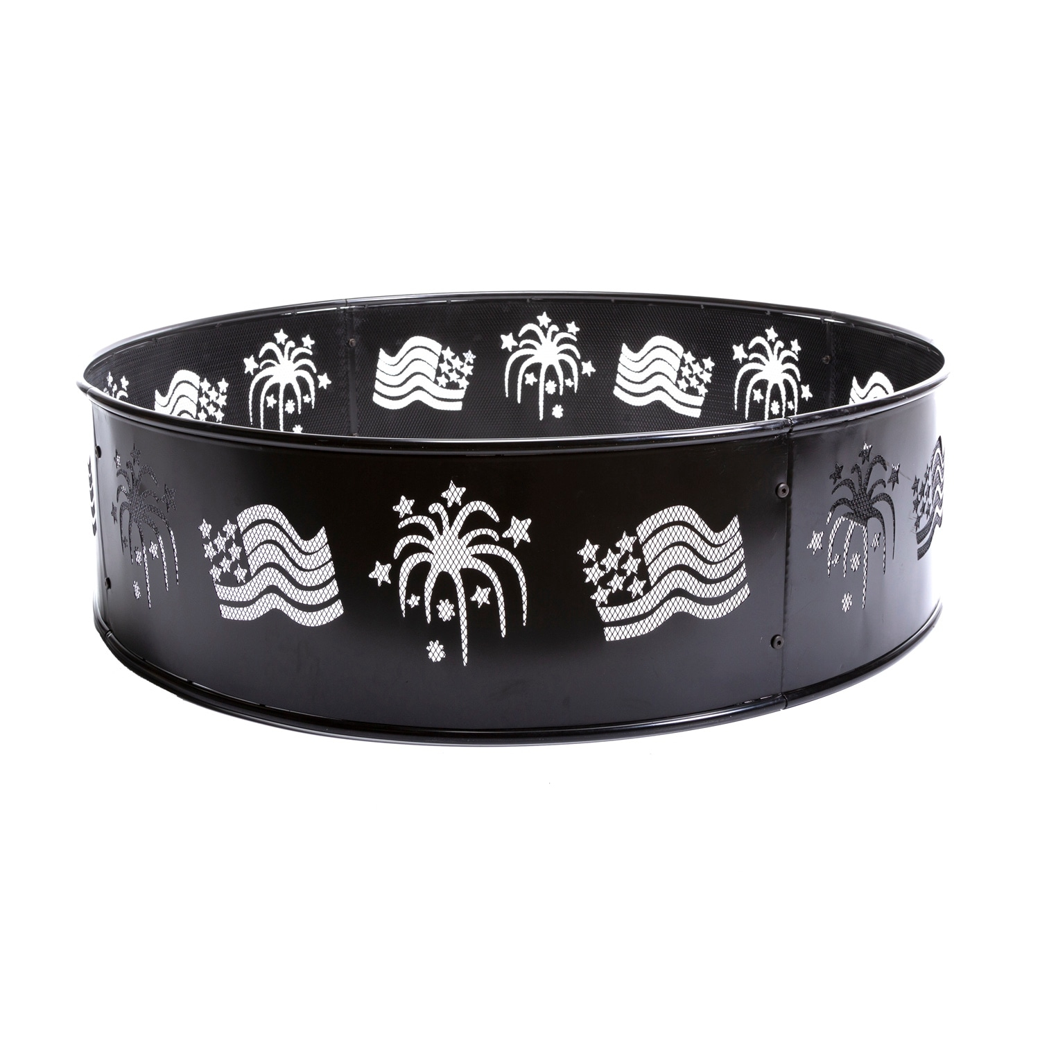Evergreen Flags and Fireworks Fire Ring- 36 x 10 x 36 Inches Outdoor Safe and Weather Resistant