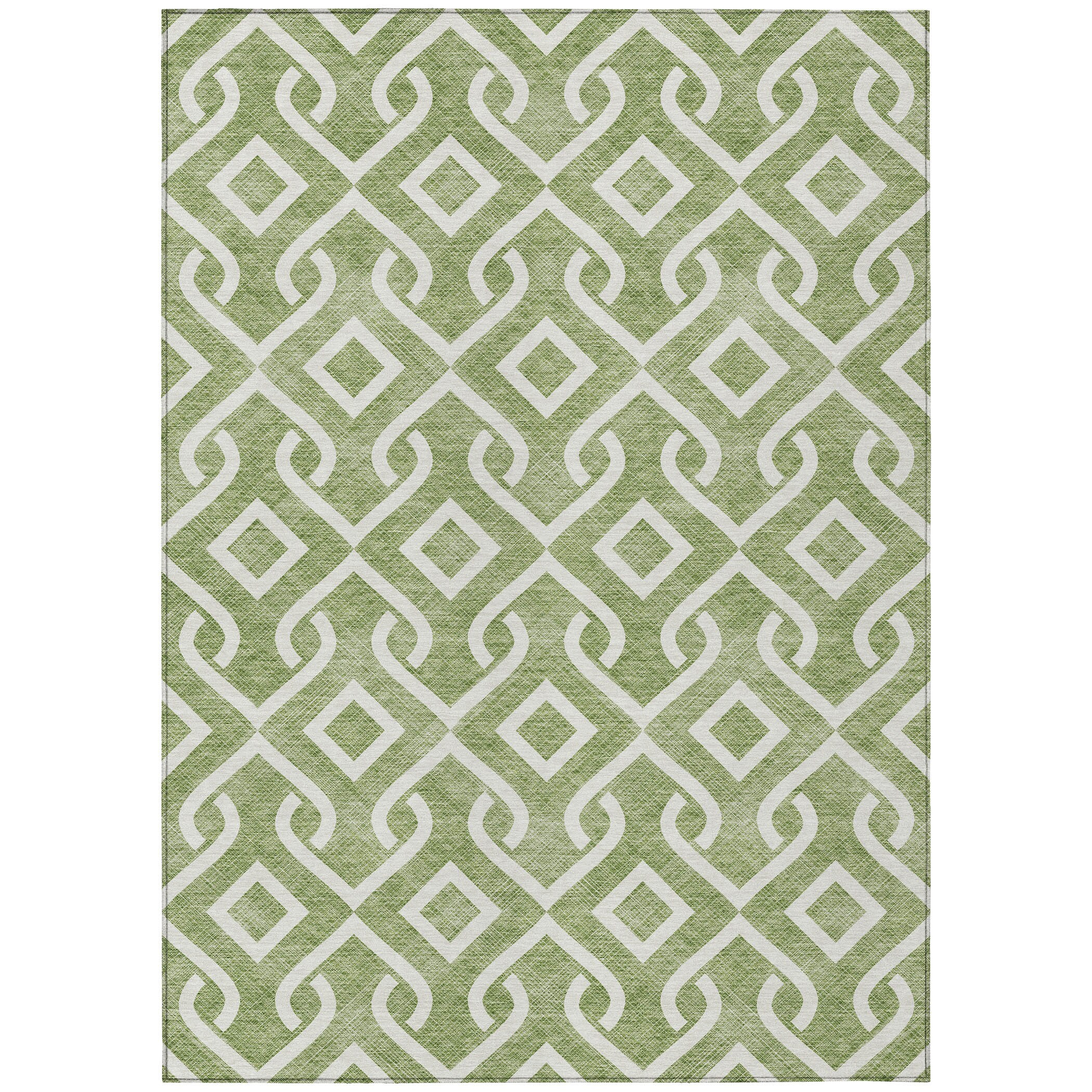 Addison Rugs Chantille ACN621 Green 8' x 10' Indoor Outdoor Area Rug, Easy Clean, Machine Washable, Non Shedding, Bedroom, Living Room, Dining Room, Kitchen, Patio Rug
