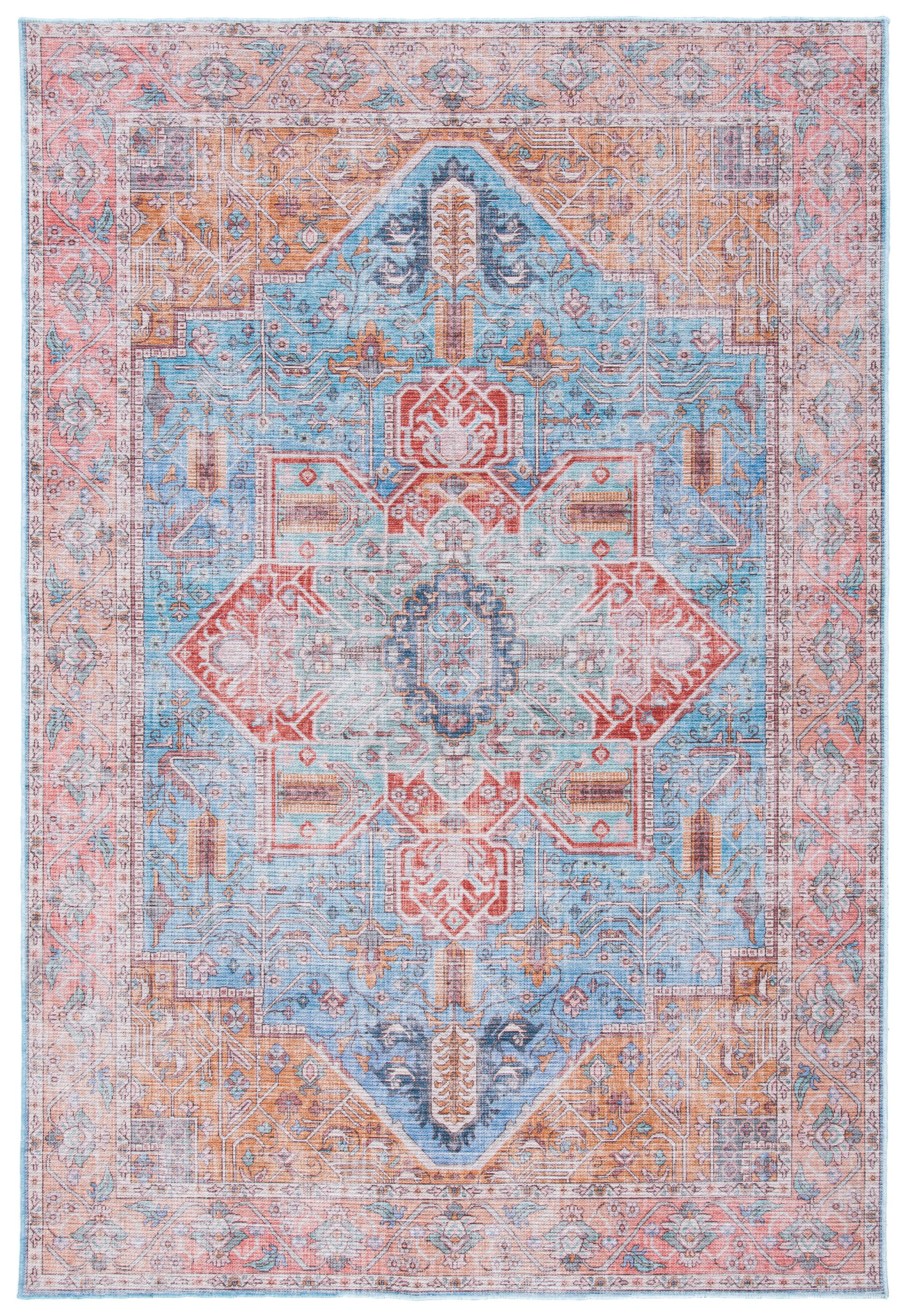 SAFAVIEH Serapi Isaiah Oriental Area Rug, Blue/Rust, 9' x 12'