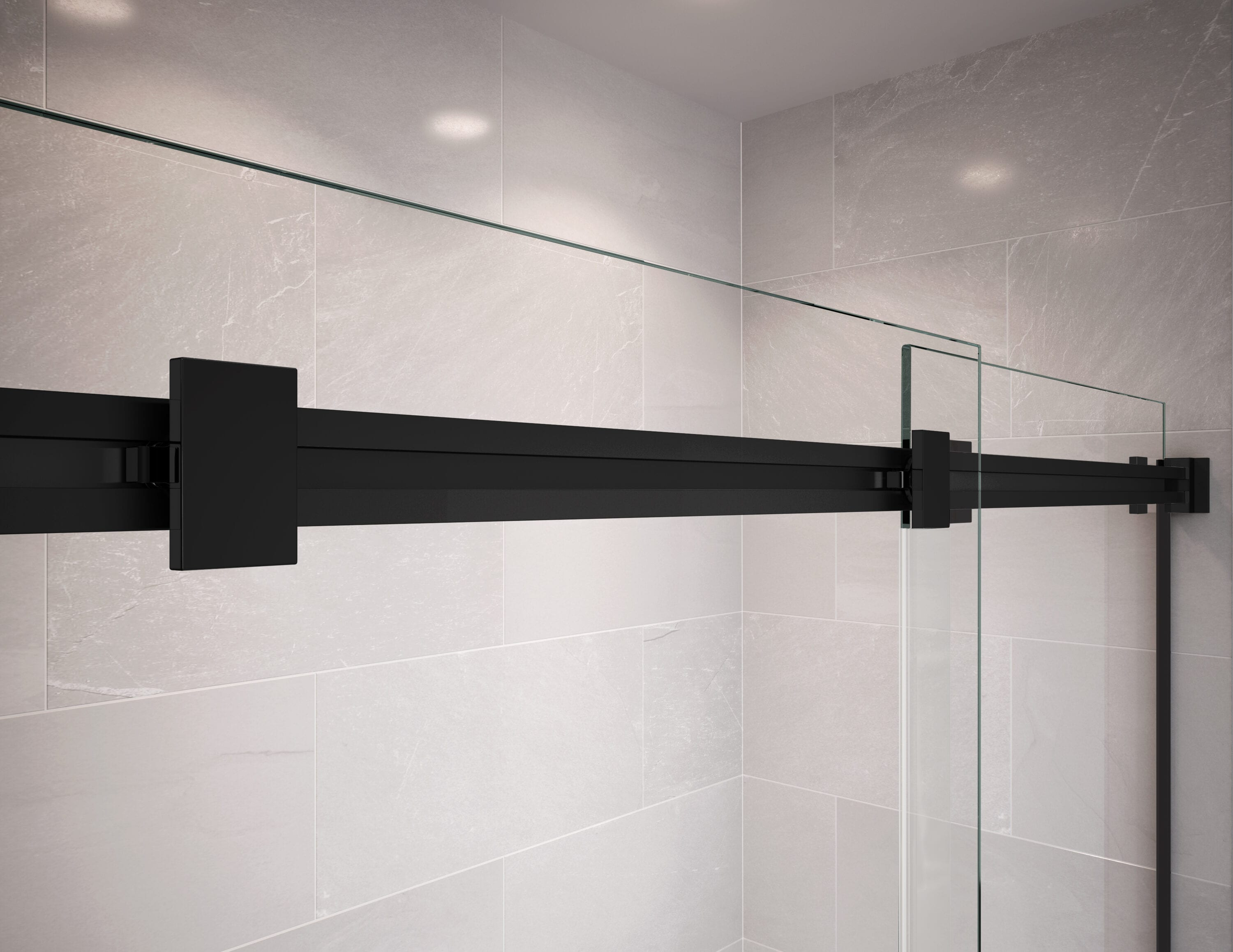 Maax Bath 136271-900-340-000 44-47 x 70.5-74 in. 8 mm Duel Sliding Shower Door - Matte Black