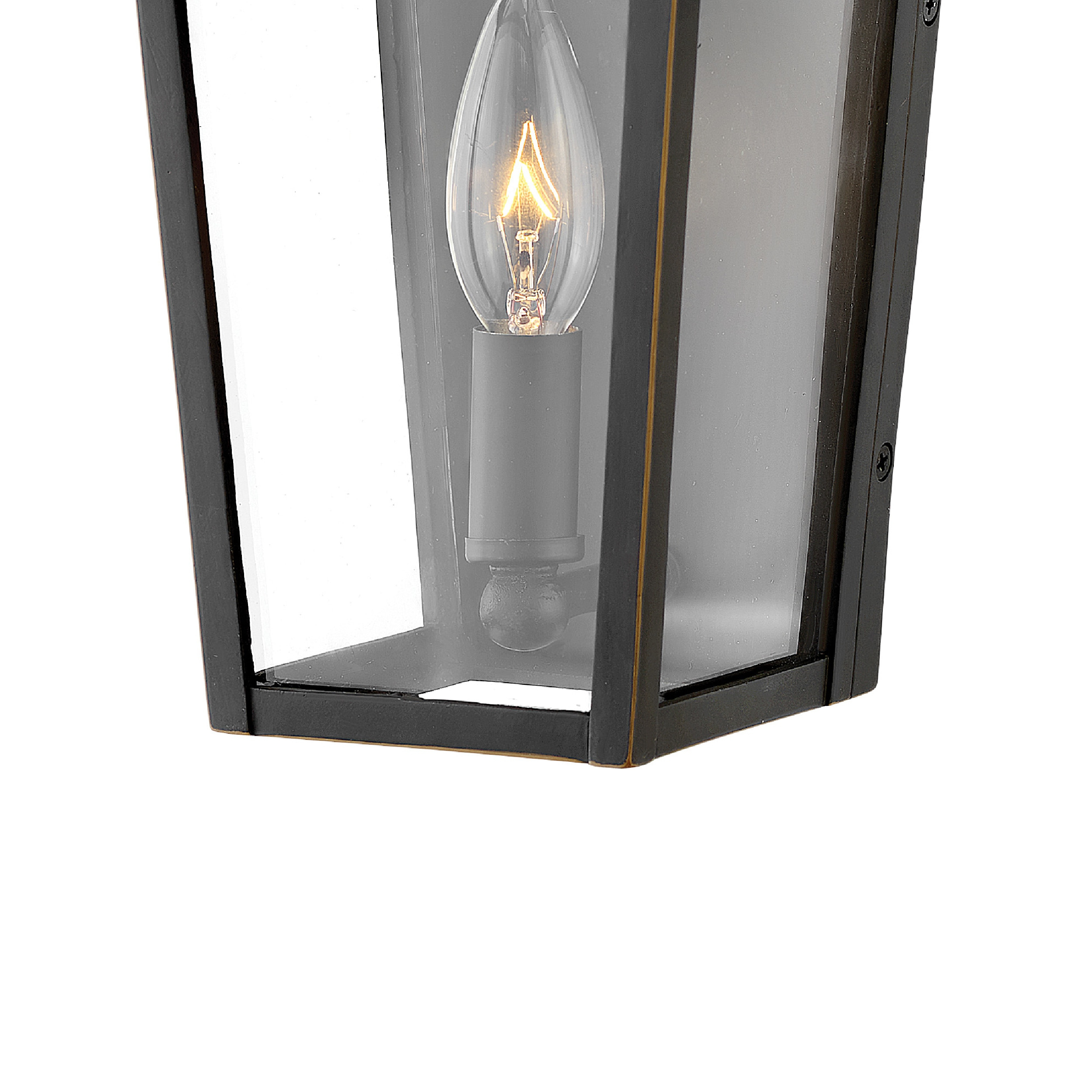 Oil Rubbed Bronze Outdoor Lantern with Clear Glass