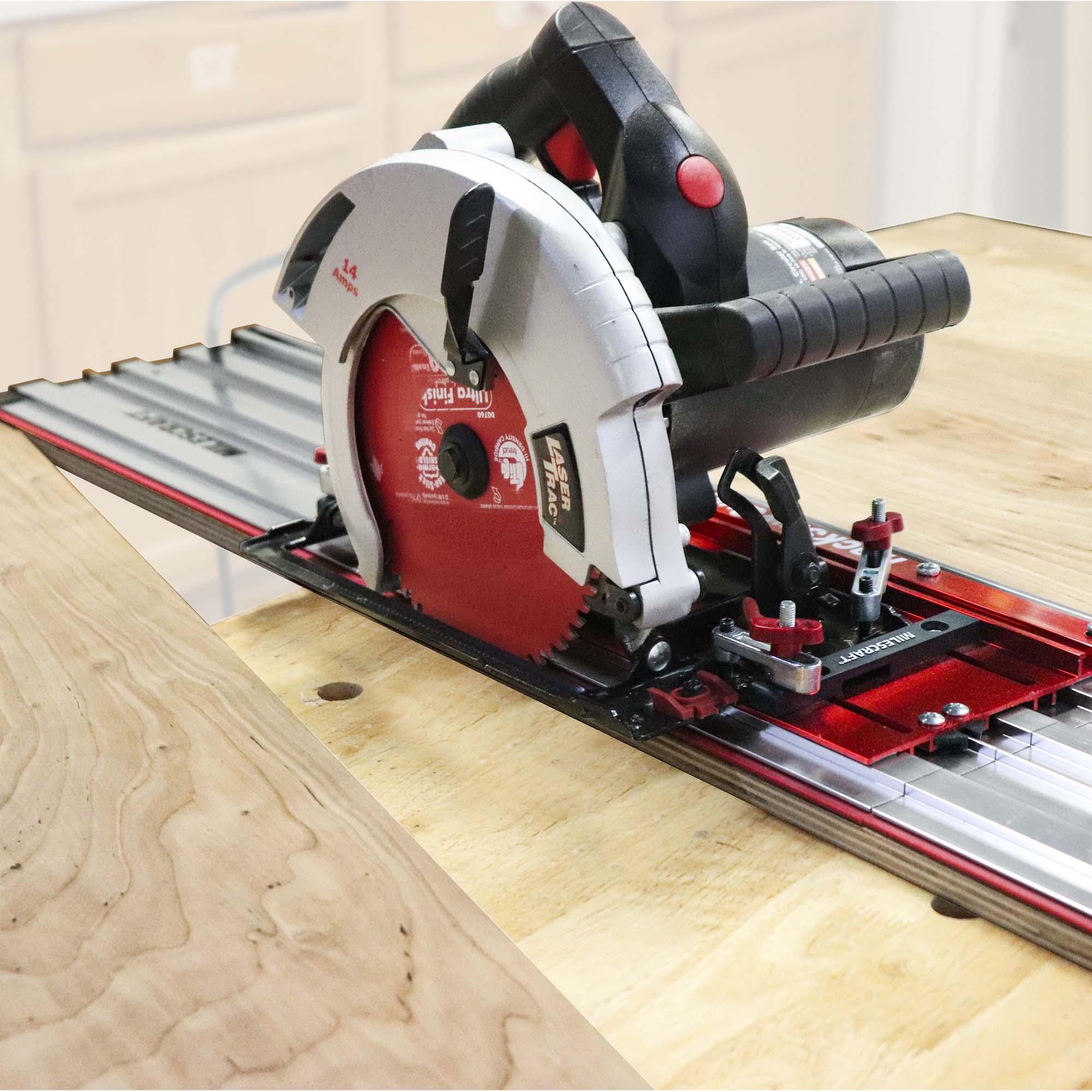 Milescraft Red and Silver Aluminum Track Saw Guide System