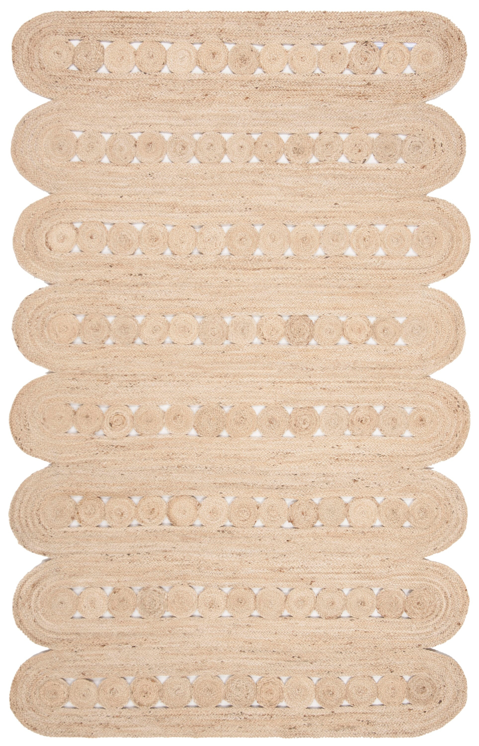 Safavieh Natural Fiber Sannino 6 x 9 (ft) Jute Ivory Rectangular Indoor Abstract Coastal Area rug