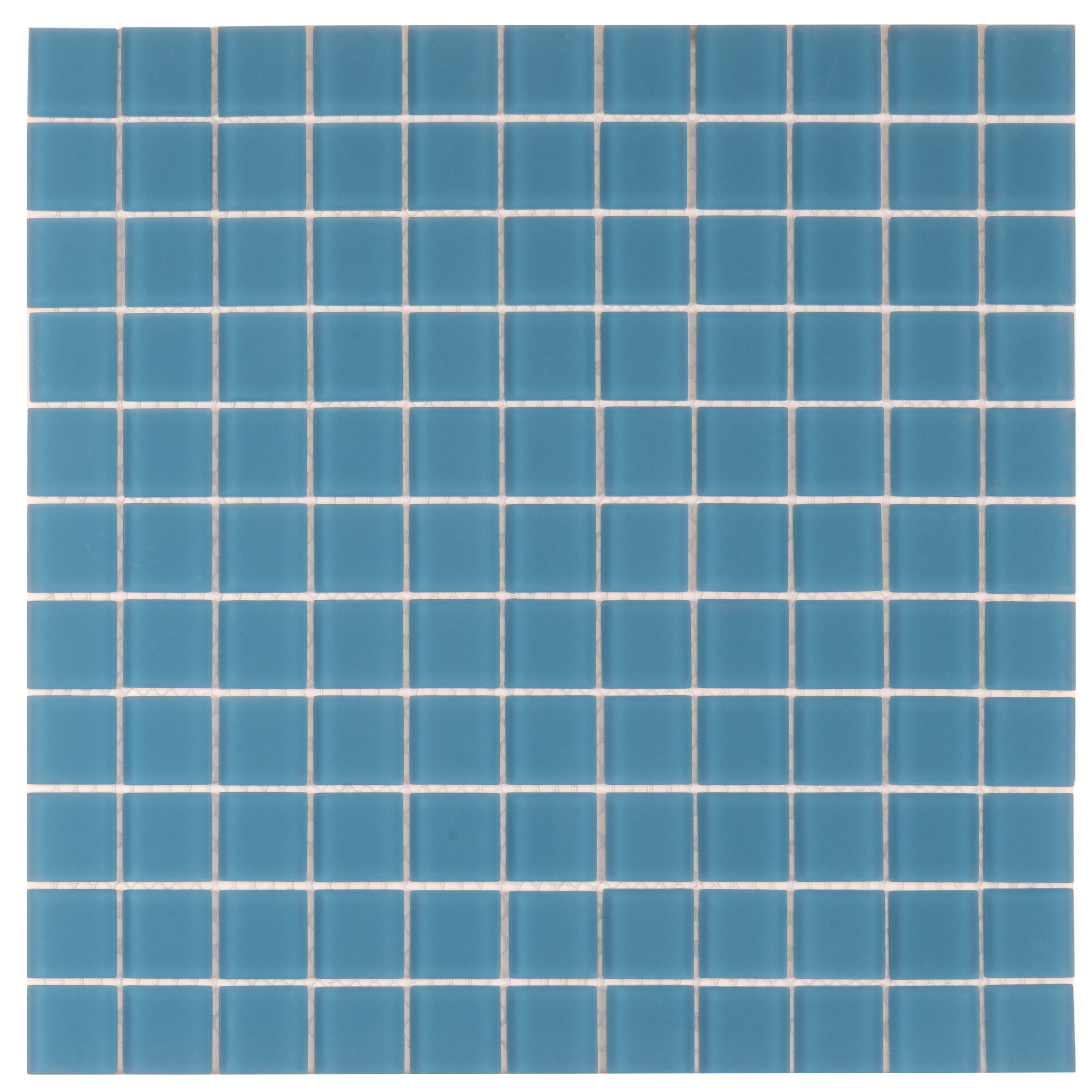 10 pack Cerulean Blue 11.8 in. x 11.8 in. 1X1 Matte Finished Glass Mosaic Floor and Wall Tile (9.67 Sq. ft./Case)