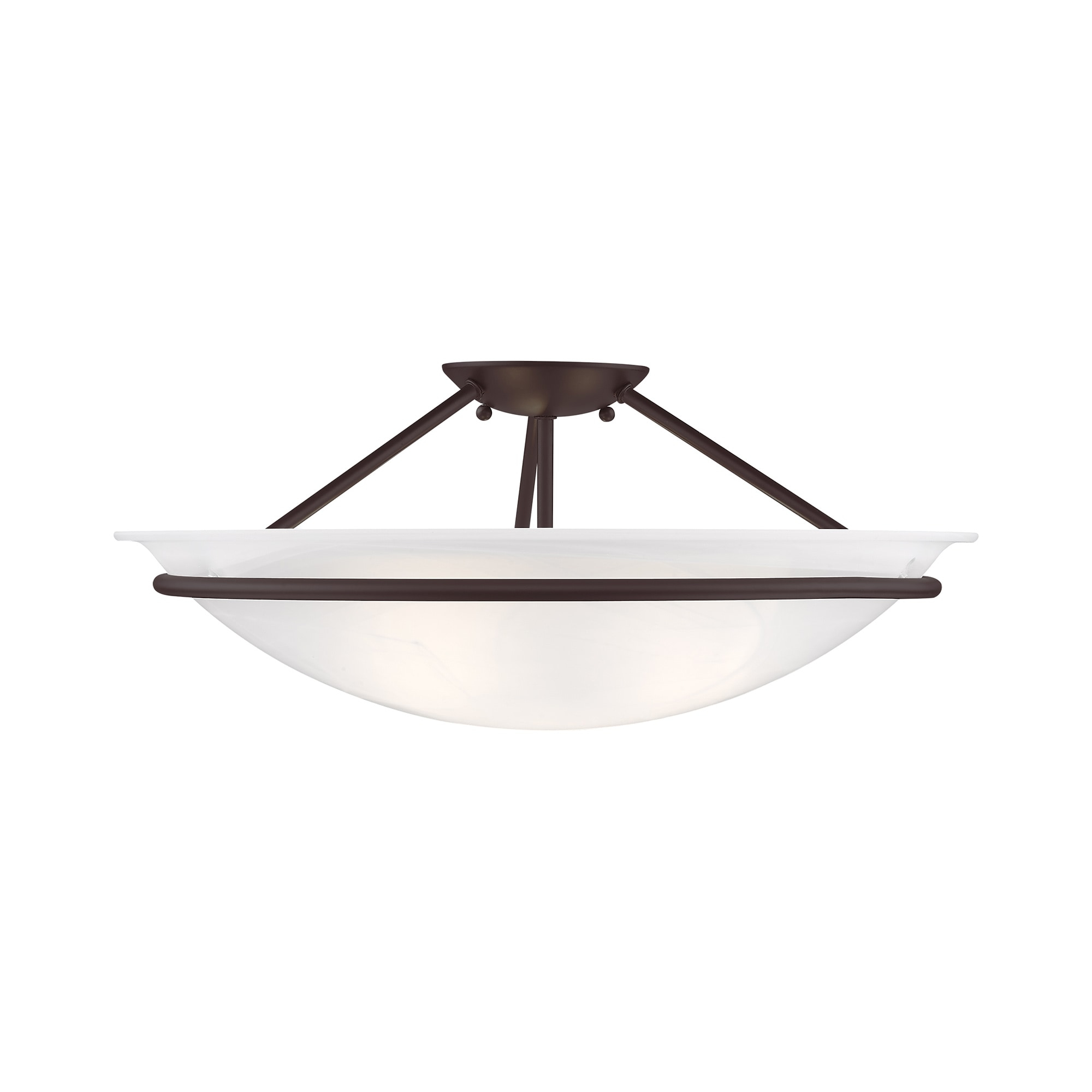 Livex Lighting Newburgh 3 - Light Semi-Flush Mount in  Bronze
