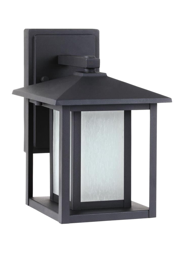 Hunnington 1-Light Black Outdoor 11 in. Wall Lantern Sconce