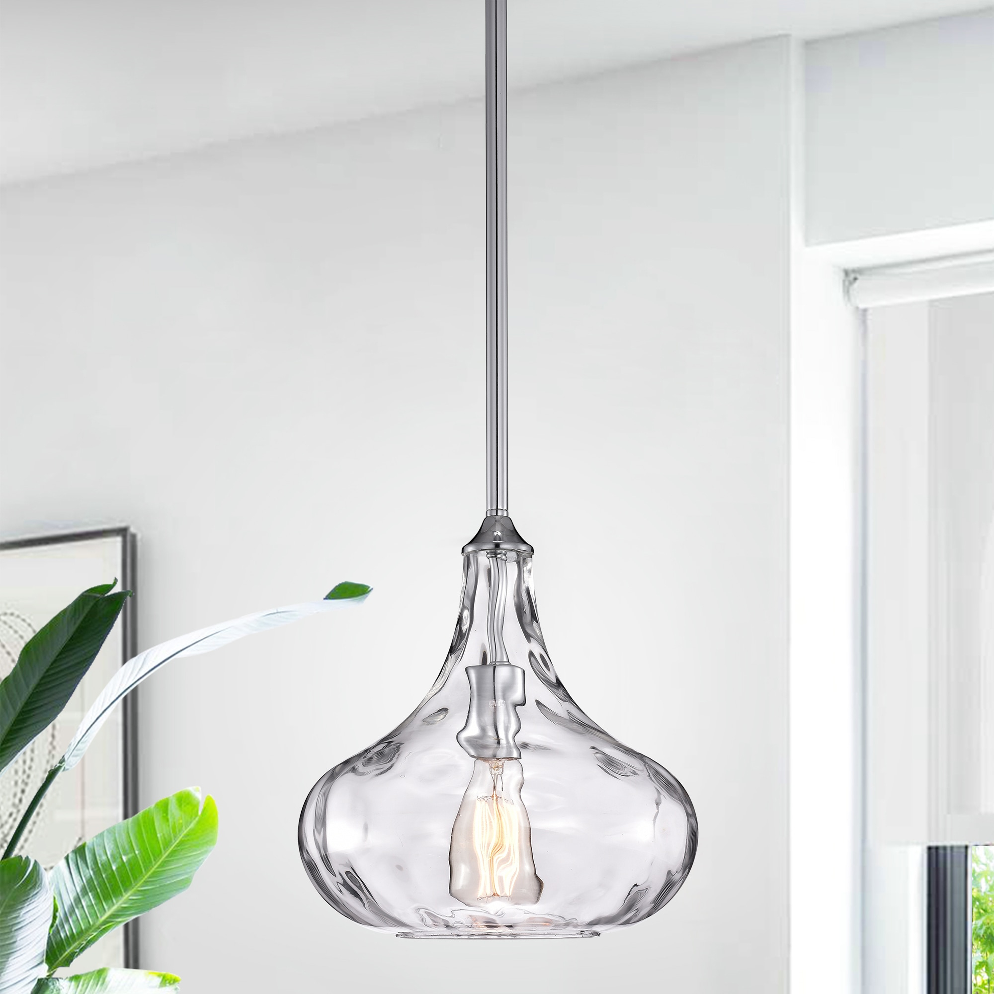 Warehouse of Tiffany Enielle Single Light Polished Chrome Pendant