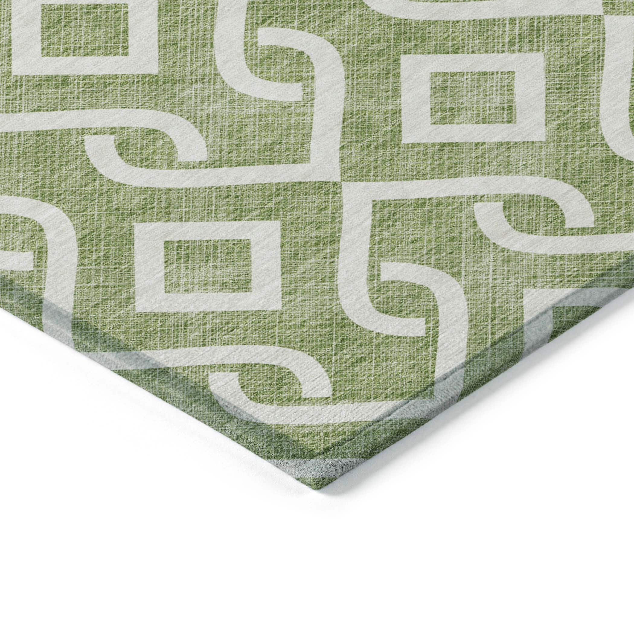 Addison Rugs Chantille ACN621 Green 8' x 10' Indoor Outdoor Area Rug, Easy Clean, Machine Washable, Non Shedding, Bedroom, Living Room, Dining Room, Kitchen, Patio Rug