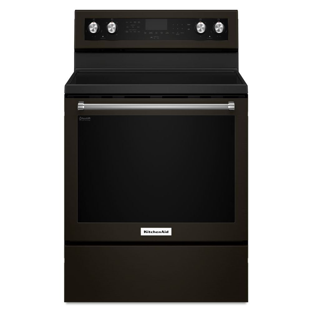 KitchenAid 30" Black Stainless Electric Convection Range with Sabbath Mode