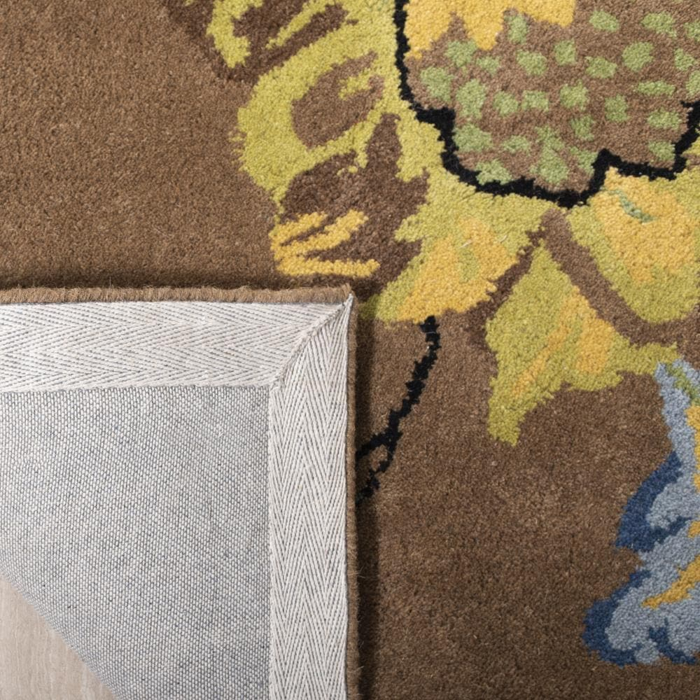SAFAVIEH Soho Collection 5' x 8' Brown/Multi SOH735A Handmade Premium Wool & Viscose Area Rug
