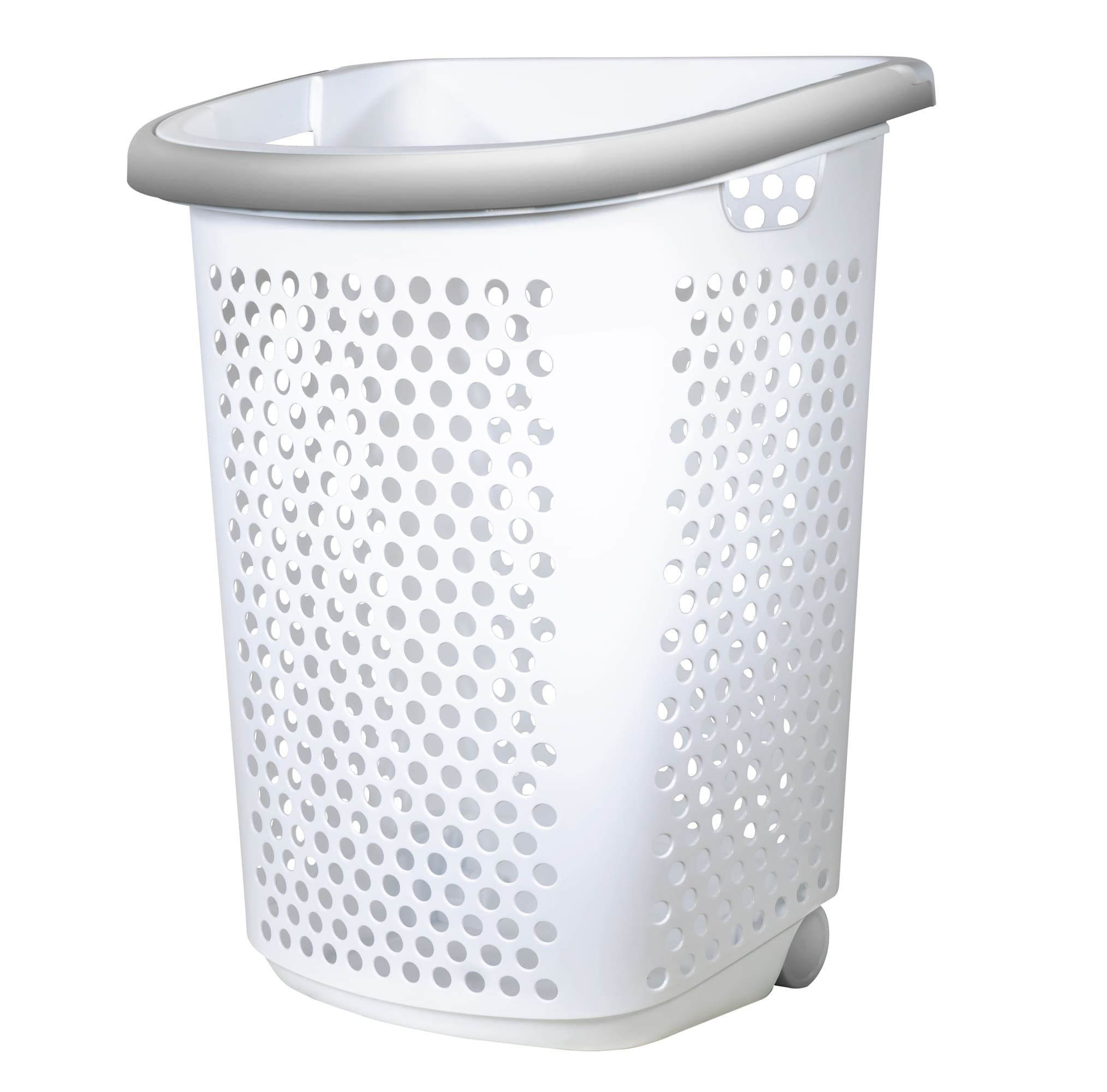 Style Selections 2-Bushel White Plastic Laundry Hamper