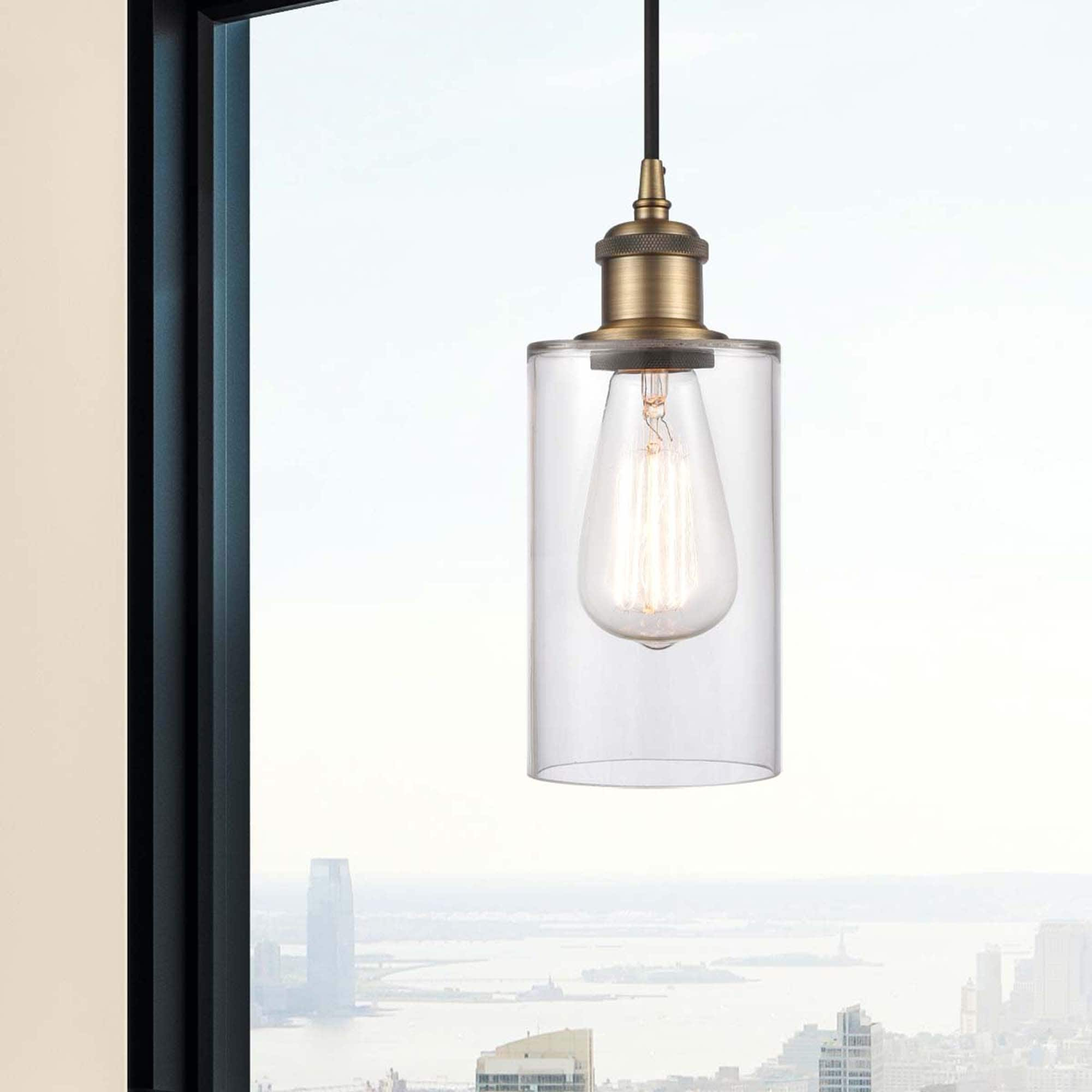 Innovations Lighting Clymer 1 - Light Pendant in  Brushed Brass