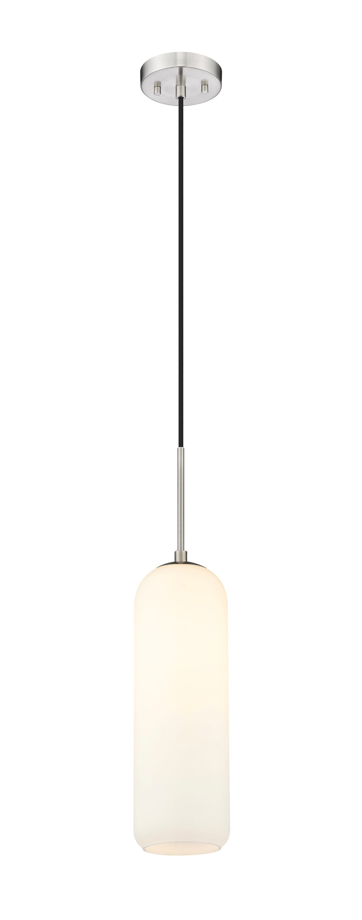 Monty 22" Brushed Nickel and Opal Glass Pendant Light