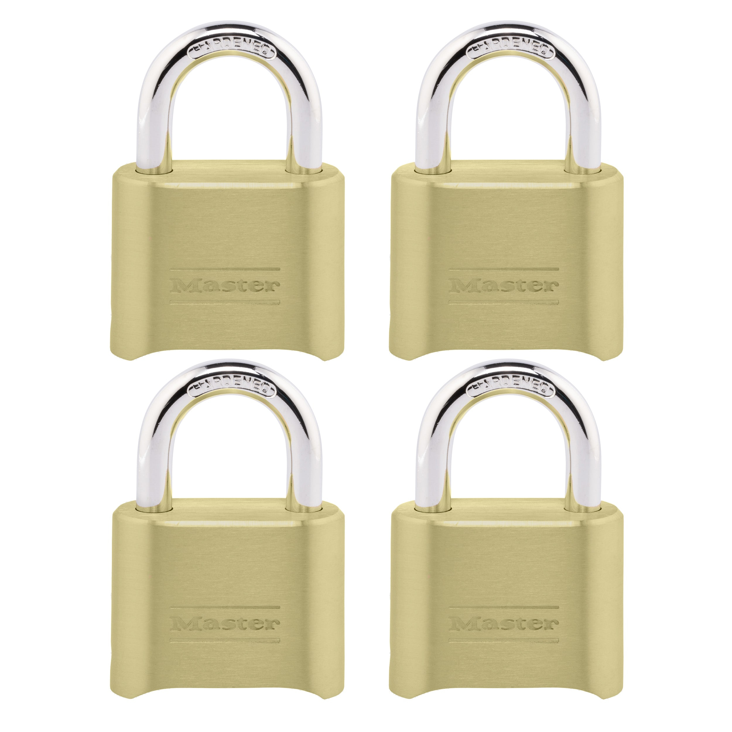 Master Lock Padlock, Set Your Own Combination Lock, 2 in. Wide, 175D Pack of 4