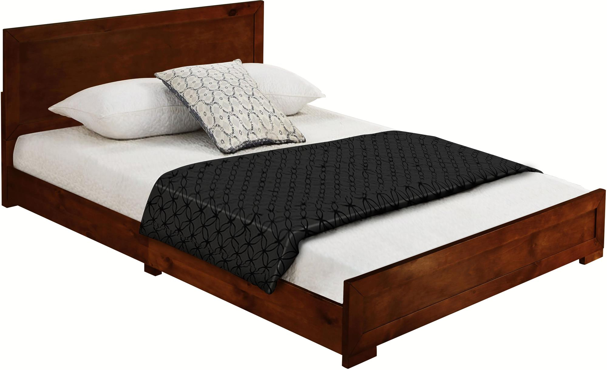 Trent Wooden Platform Bed, Walnut, Queen Size - 82.28 x 62.99 x 35.43 in.