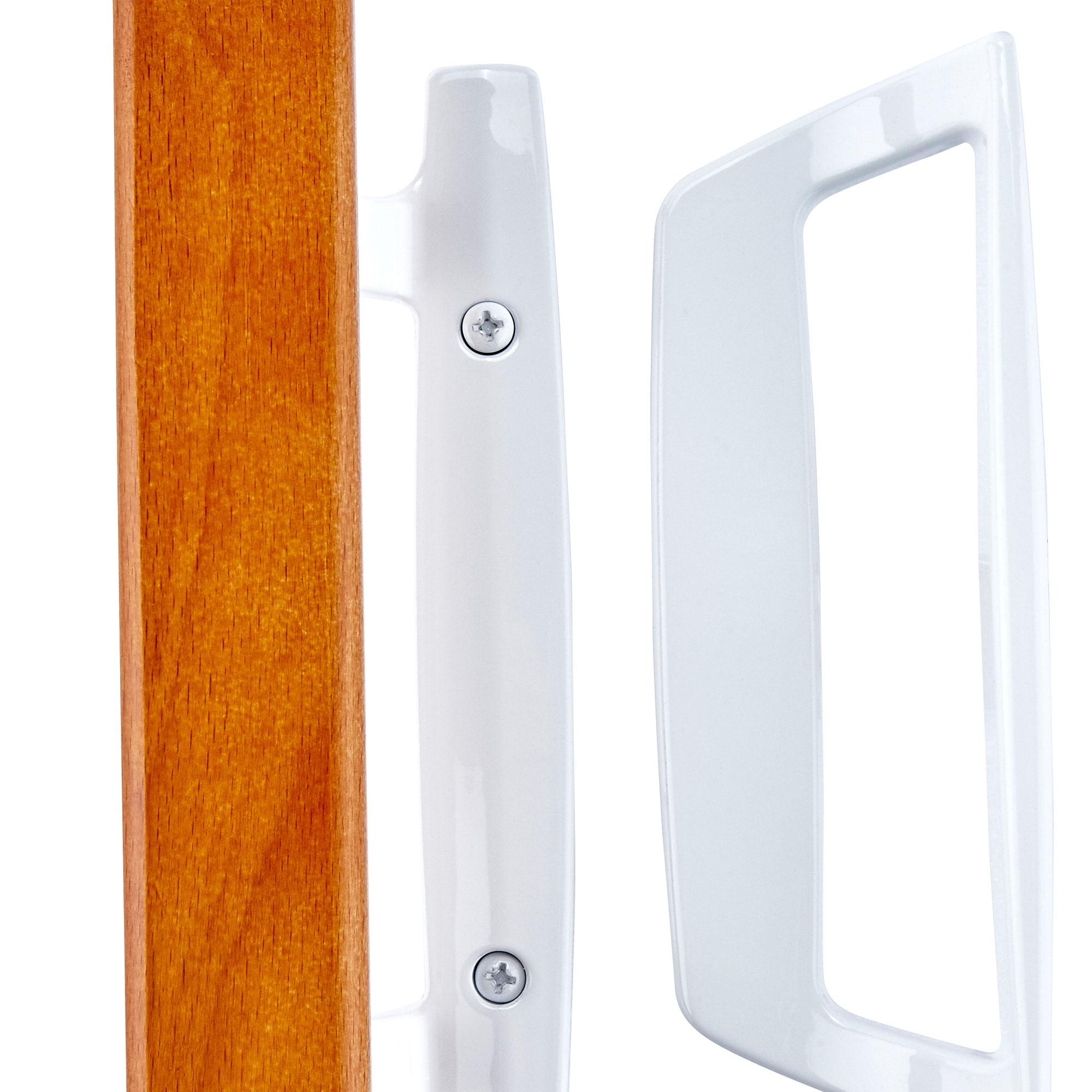 Wright Products - Mortise Sliding Patio Door Handle and Installation Hardware Set, Wood/White - Replacement Sliding Glass Door Lock and Handle White in