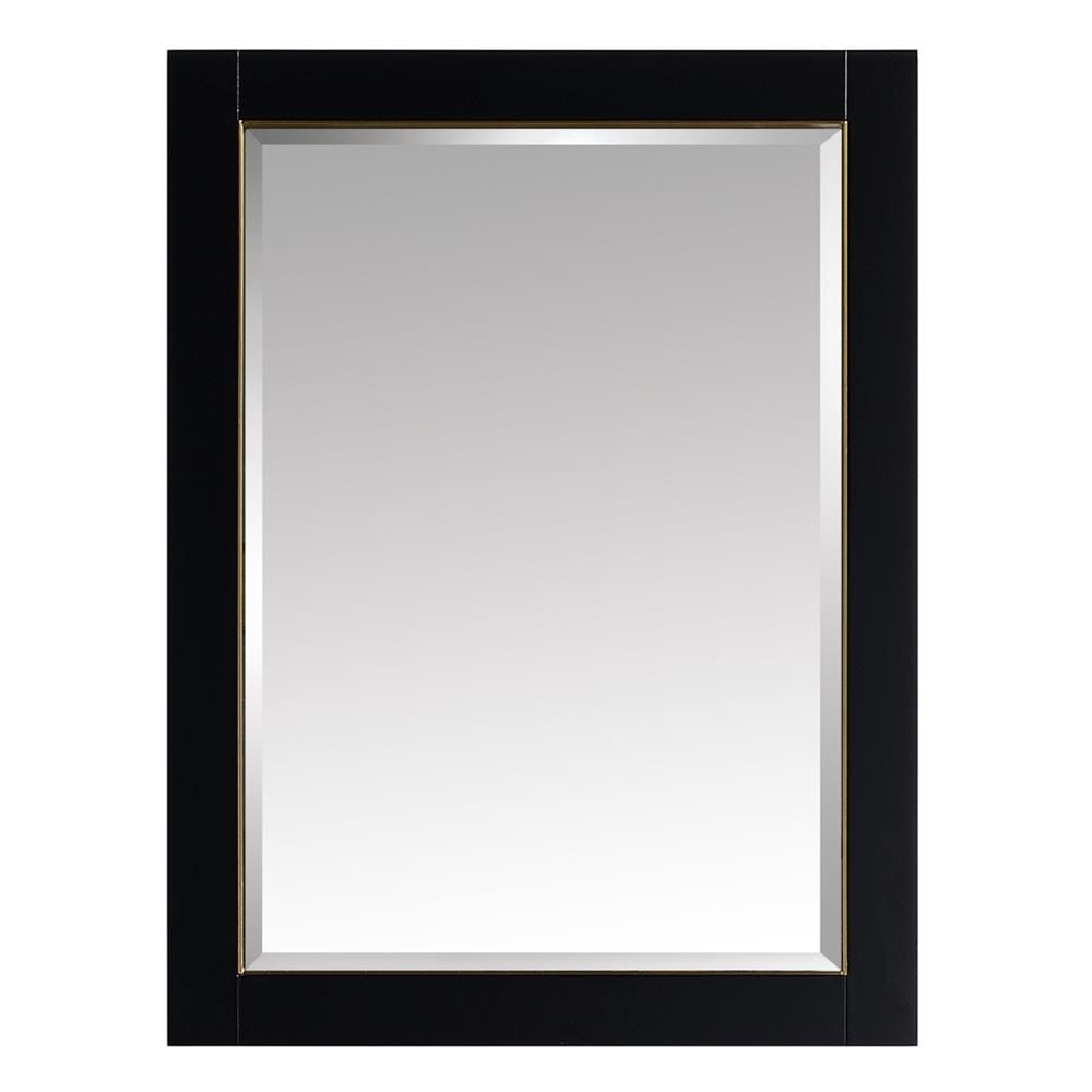 AVANITY  Mason 24 in. Wall Mounted Mirror with Matte Gold Trim - 24"W x 32"H Black Black