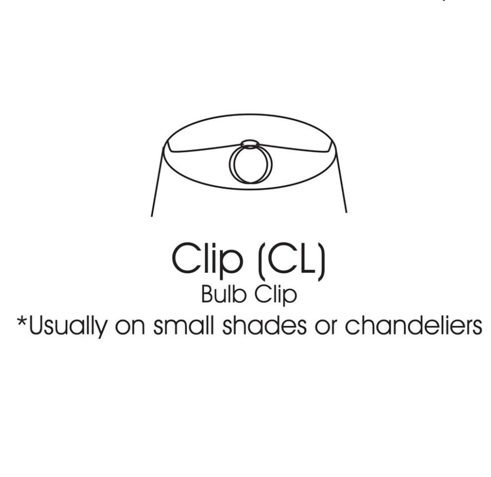 Cloth & Wire  Slant Bell Softback Lampshade with Bulb Clip, White