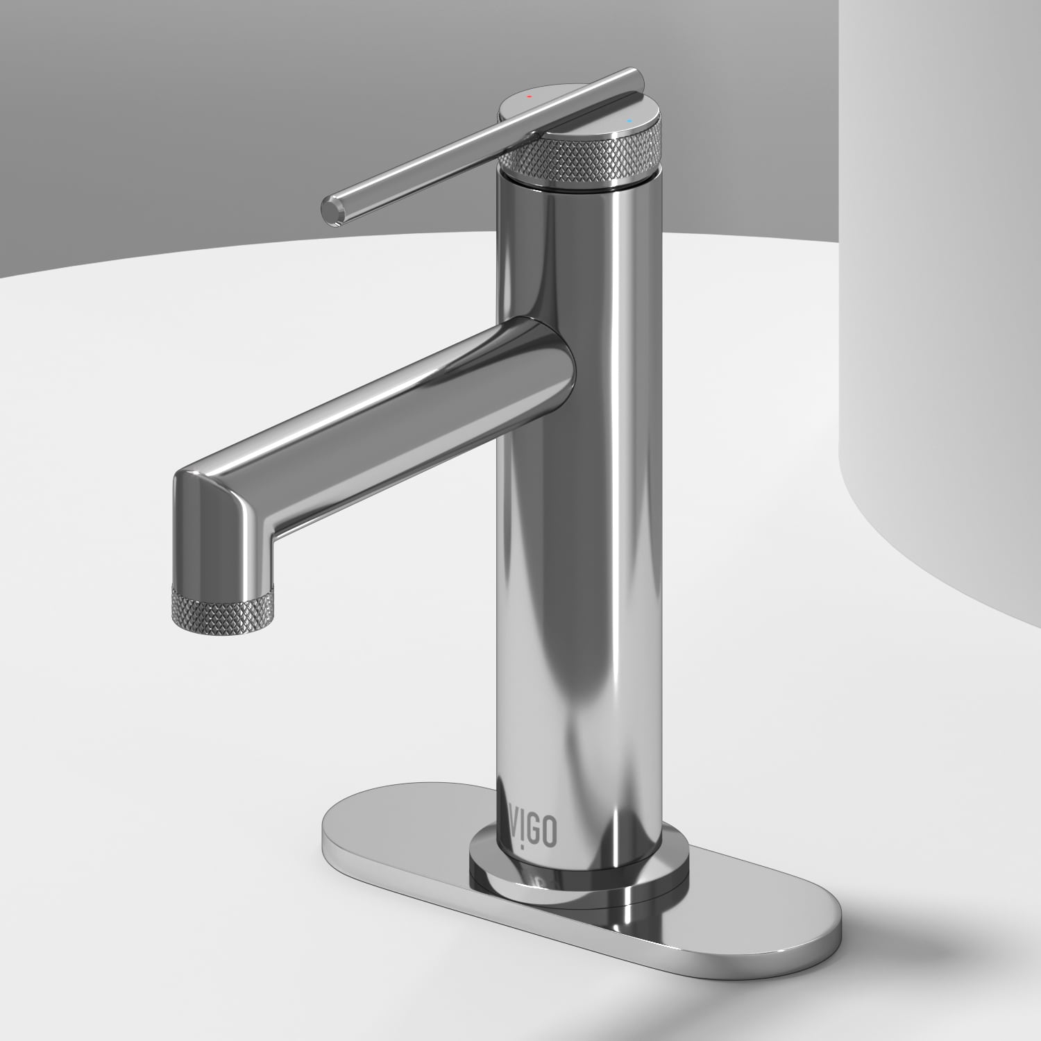 Sterling Single Handle Single-Hole Bathroom Faucet Set with Deck Plate