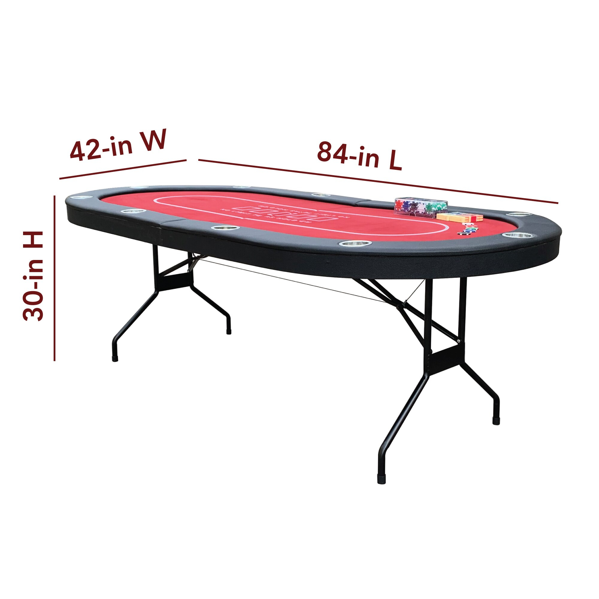 Hathaway Fourth Street Folding Texas Holdem' Table