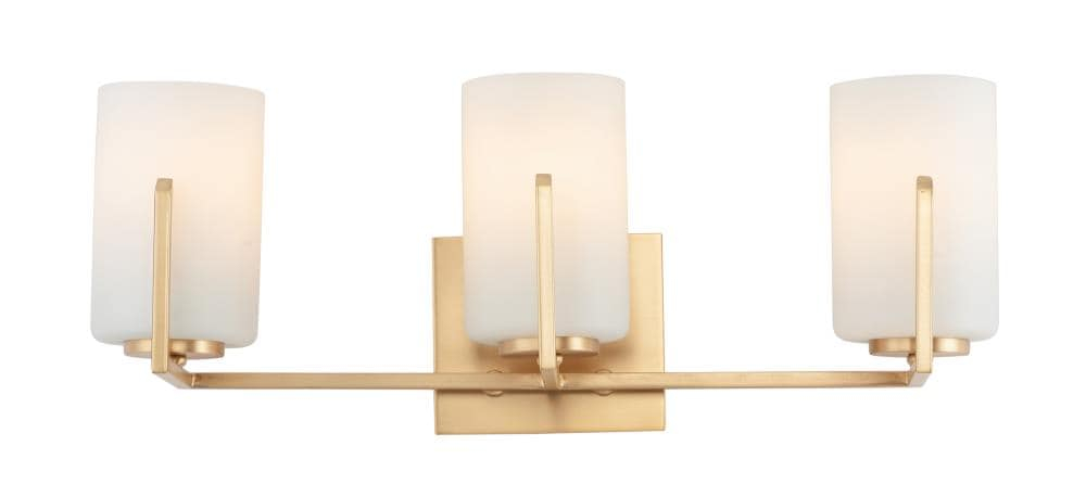 21283SWSBR-Maxim Lighting-Dart 3 Light Bath Vanity Approved for Damp Locations-Satin Brass Finish
