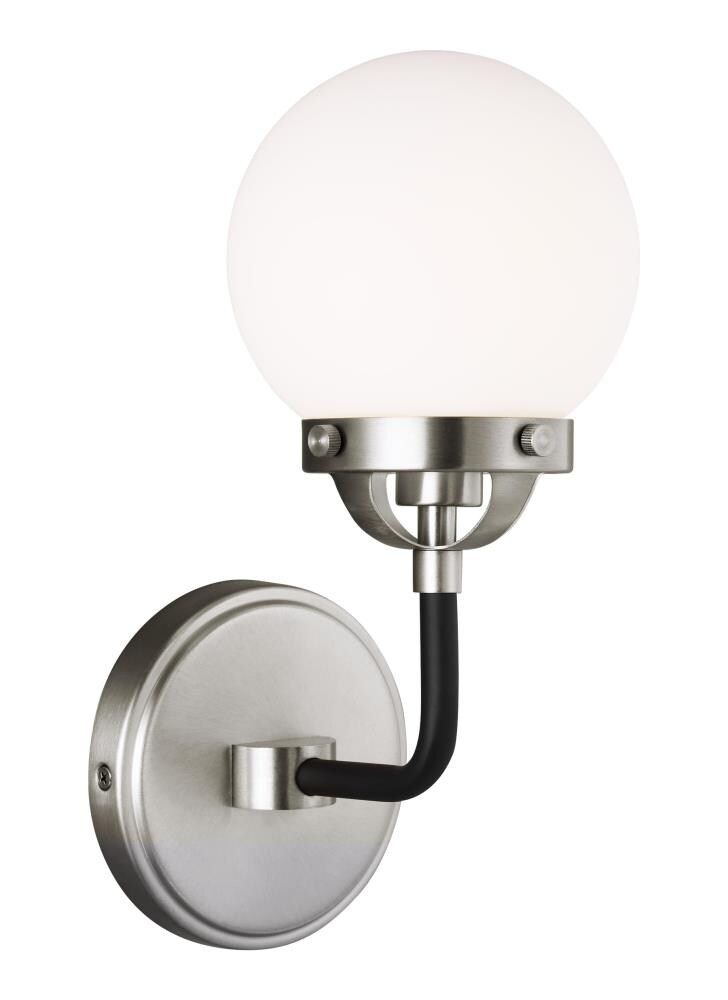 Generation Lighting Cafe 5.25-in W 1-Light Brushed Nickel Modern/Contemporary Wall Sconce