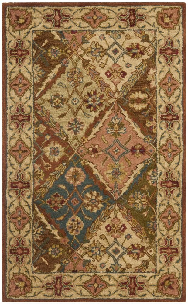 SAFAVIEH Heritage Abbey Traditional Wool Area Rug, Beige, 4' x 6'