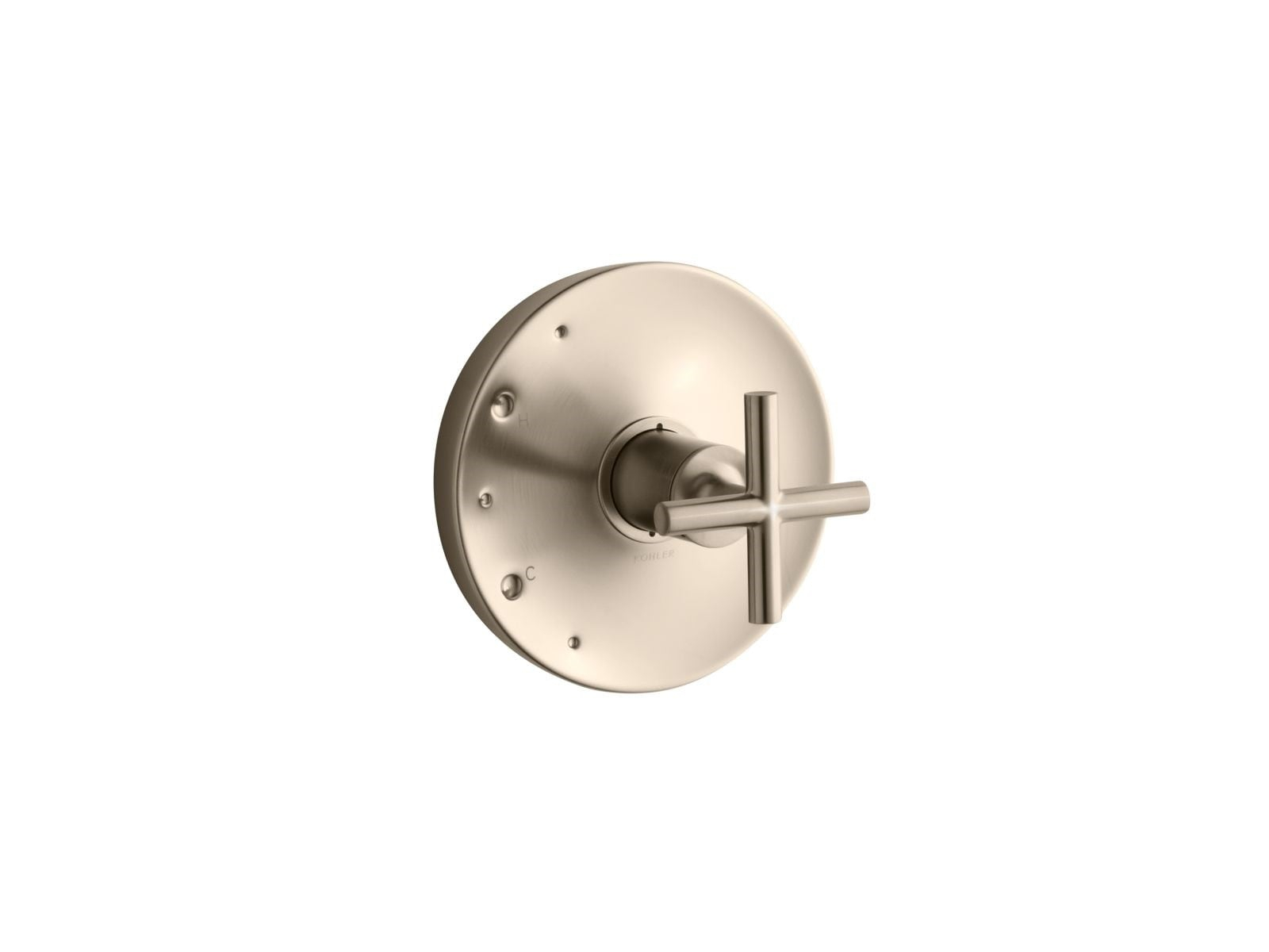 Purist Kohler Rite-Temp Valve Trim with Cross Handle