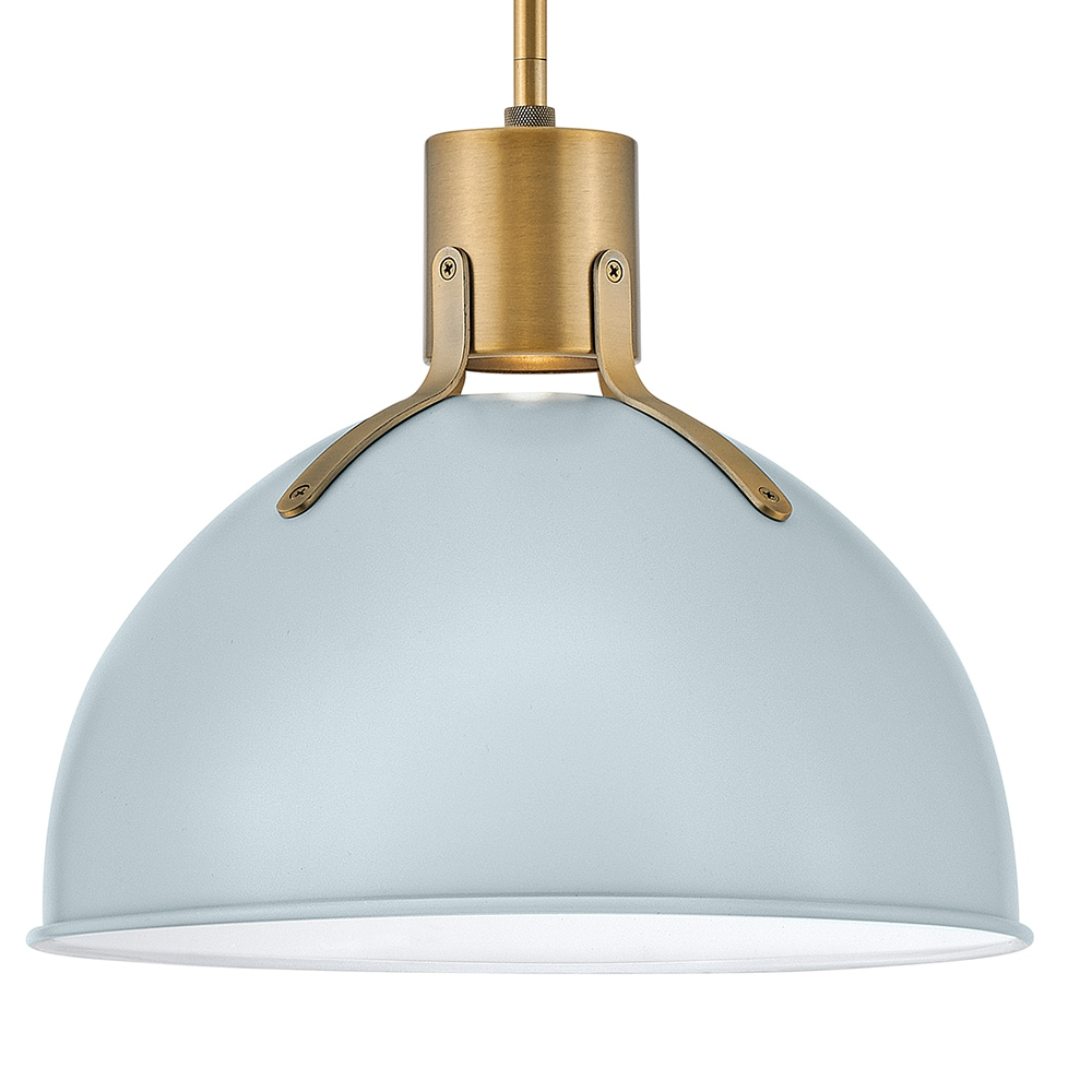14 Inch 6.5W 1 Led Small Pendant-Pale Blue Finish Hinkley Lighting 3487Pbl