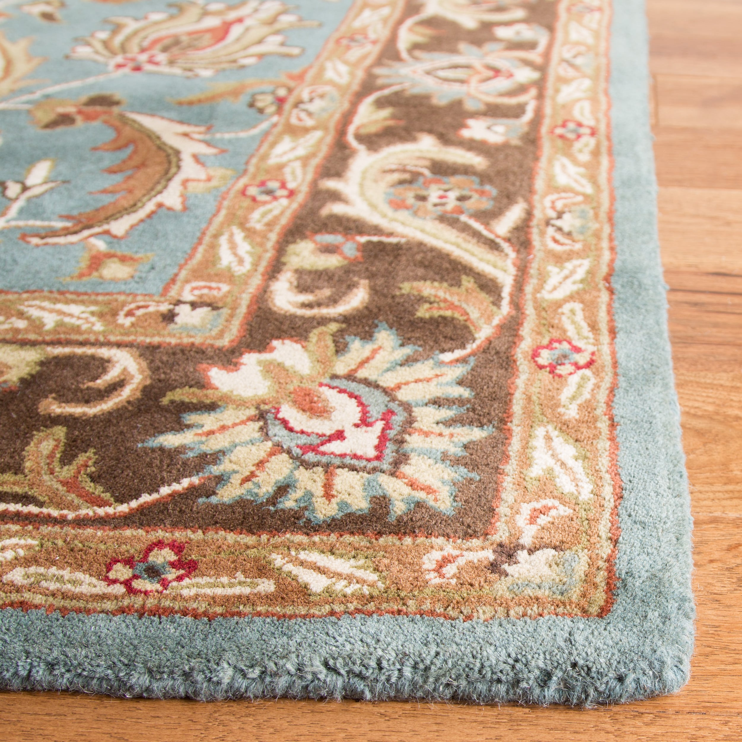 SAFAVIEH Heritage Steward Traditional Wool Area Rug, Blue/Brown, 11' x 16'