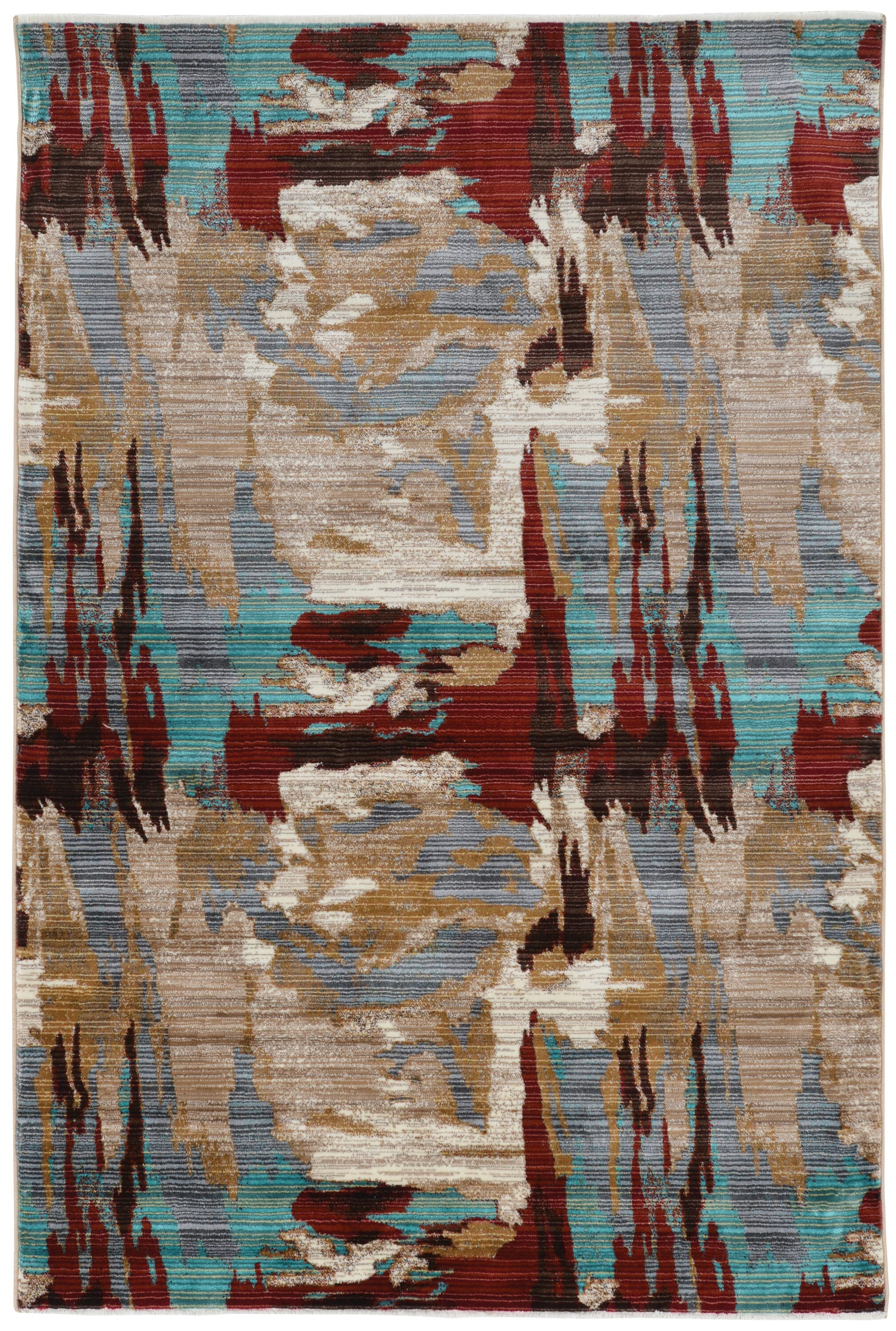 Illusions Volcano Beige Rug 3 x 5 Transitional Polypropylene Area Mat