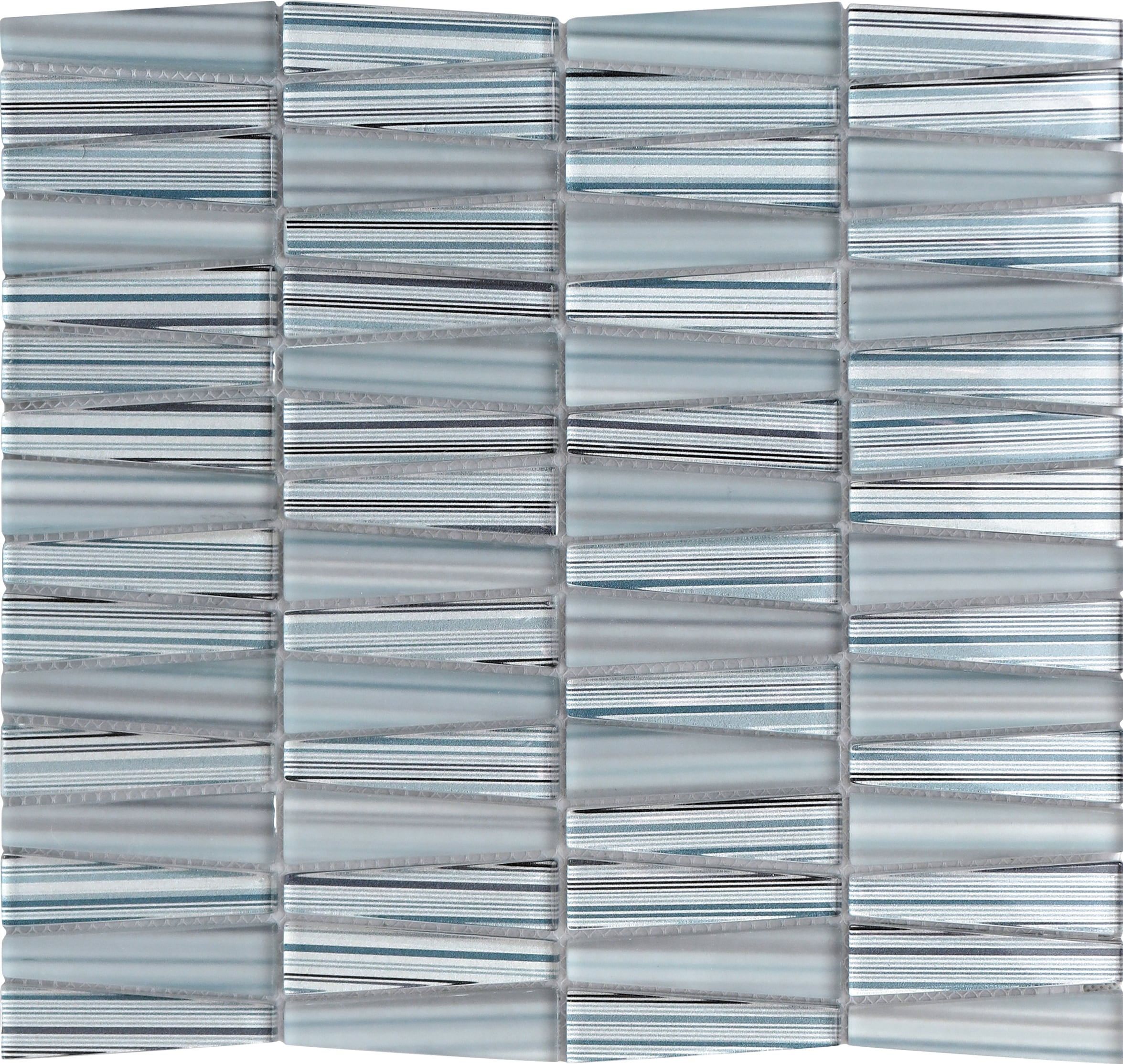 12"X12.9" Triangle Glass Mosaic Tile