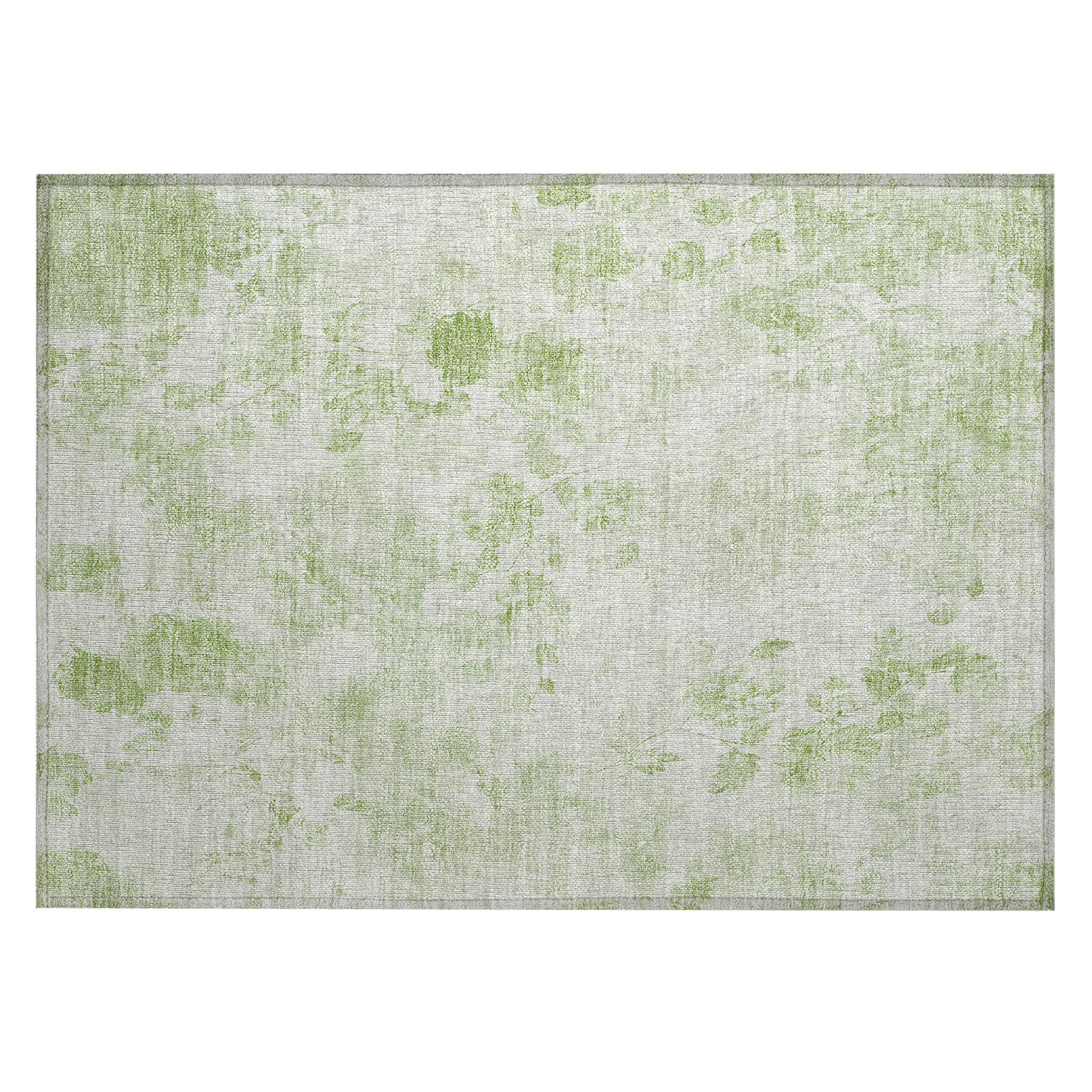 Addison Rugs Chantille Indoor/Outdoor Transitional Floral Aloe Washable Rectangle Rug, 1'8" x 2'6"