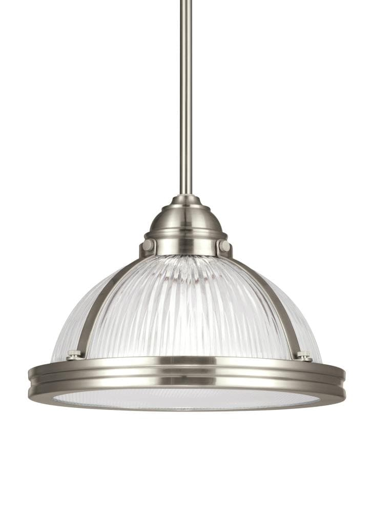 Brushed Nickel Clear Glass LED Pendant Light