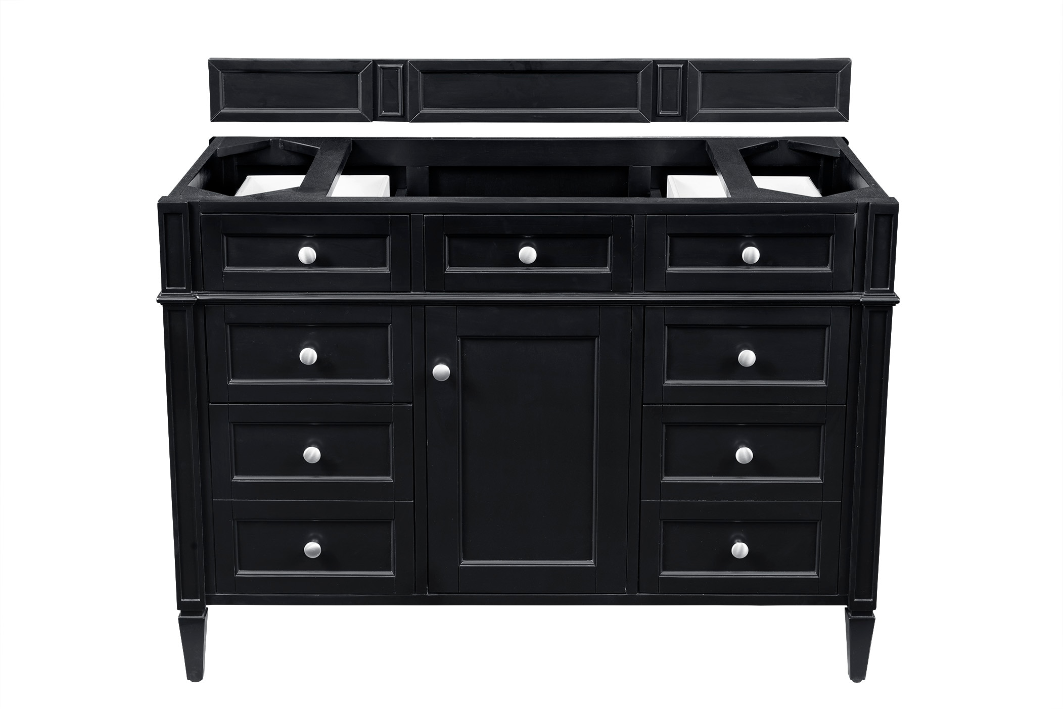 Black Onyx 48" Plywood Single Bathroom Vanity Base with Backsplash