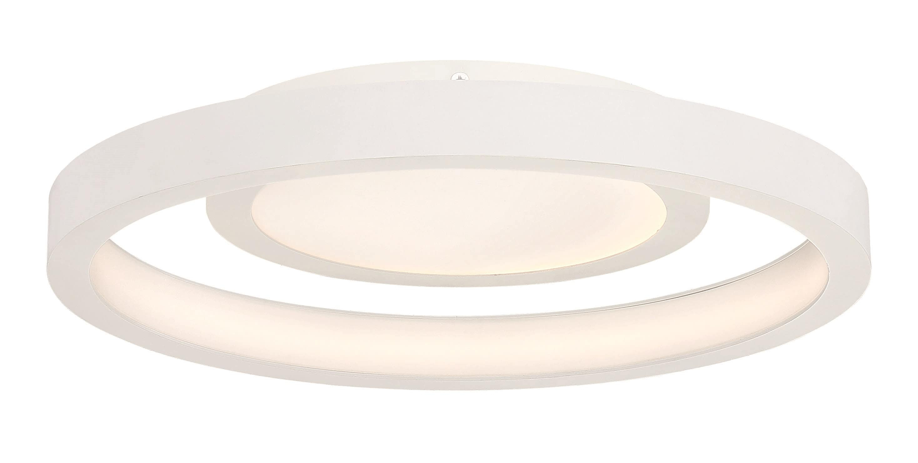 George Kovacs Knock Out 14" Wide White LED Modern Ceiling Light