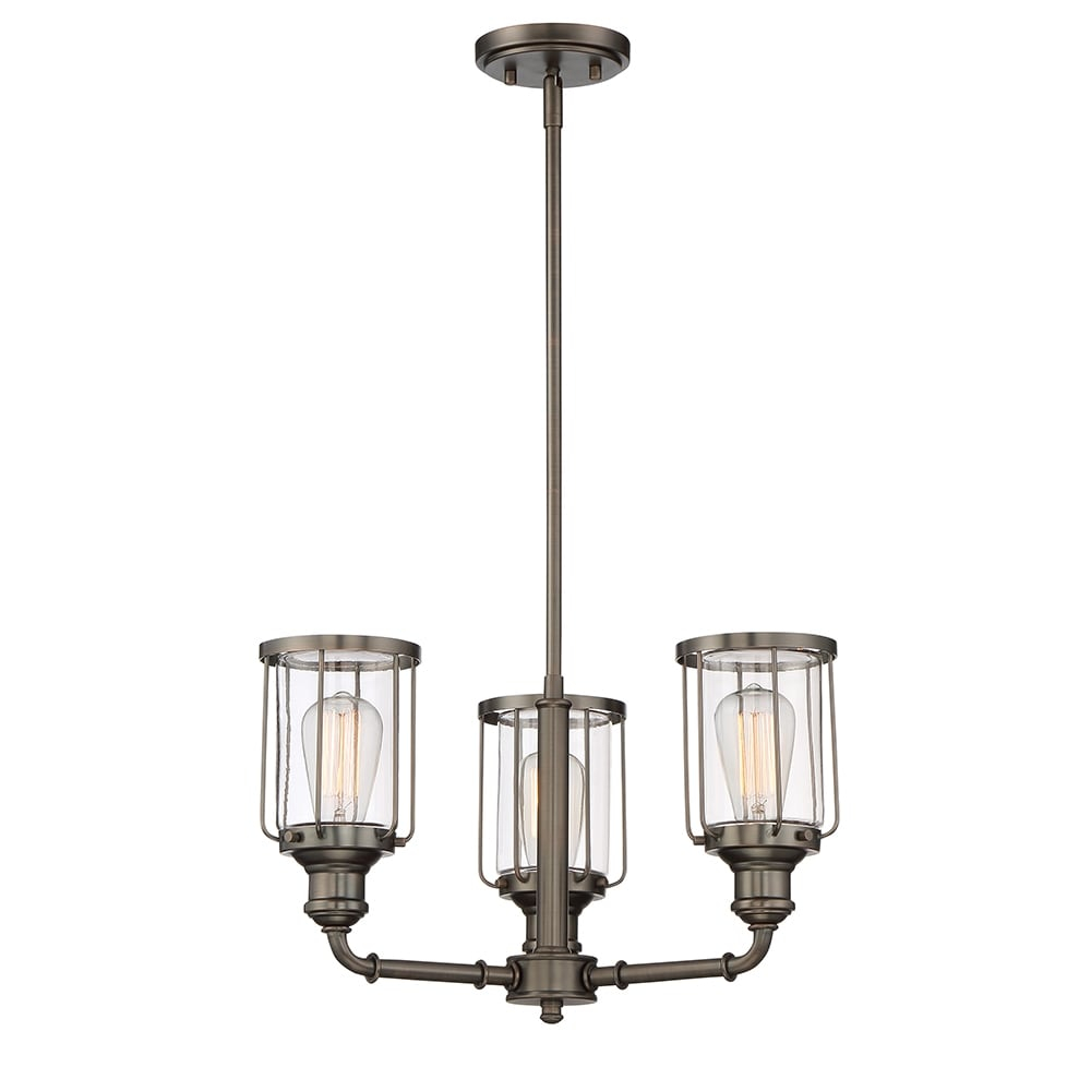 Designers Fountain Anson Satin Copper Bronze 3 Light Chandelier, 91383-SCB
