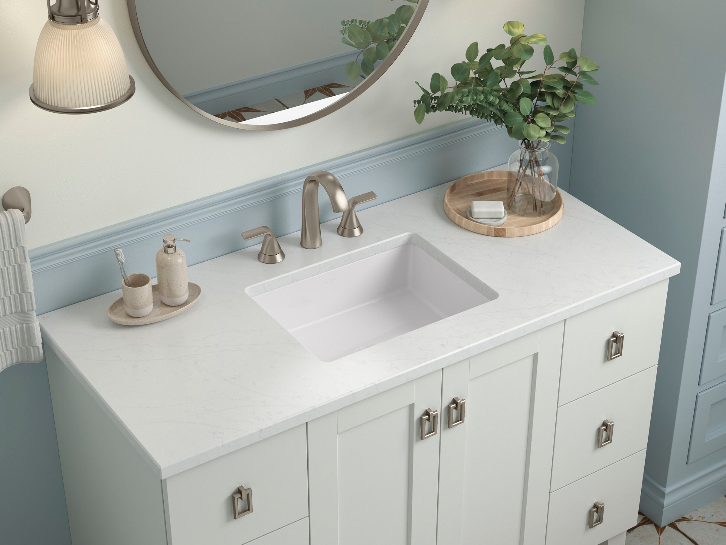 Silestone Quartz 49-In Vanity Top With Rectangle Cutout