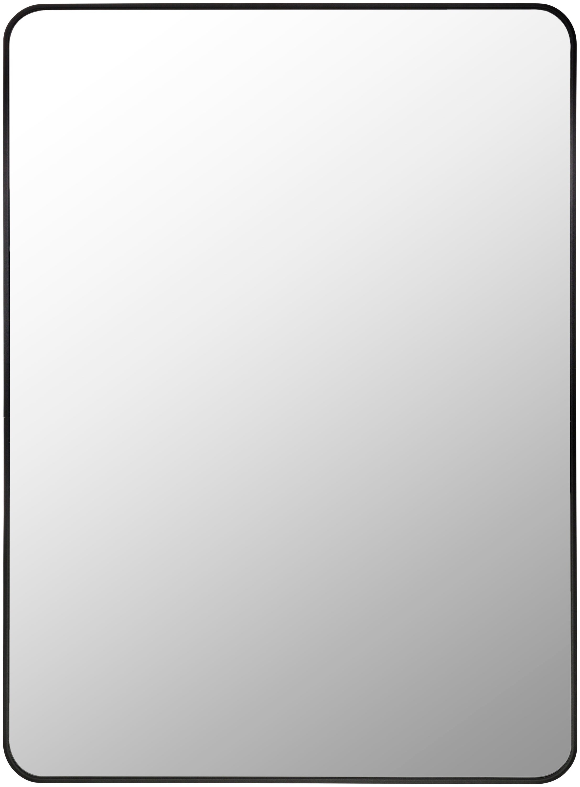 Elegant Rectangular Silver & Gold Brushed Metal Mirror 41"x30"