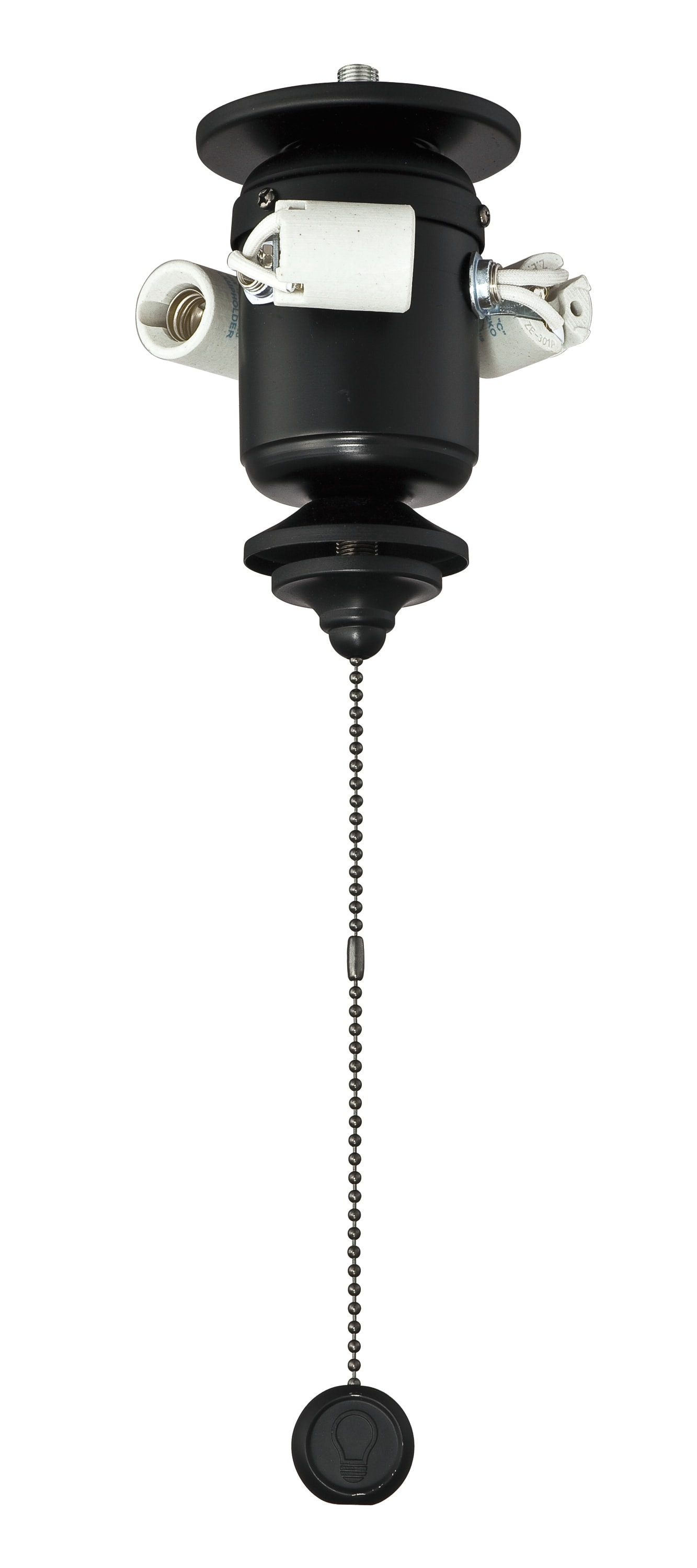 Fanimation 3.51-in 3 -Light Black LED Ceiling Fan Light Kit