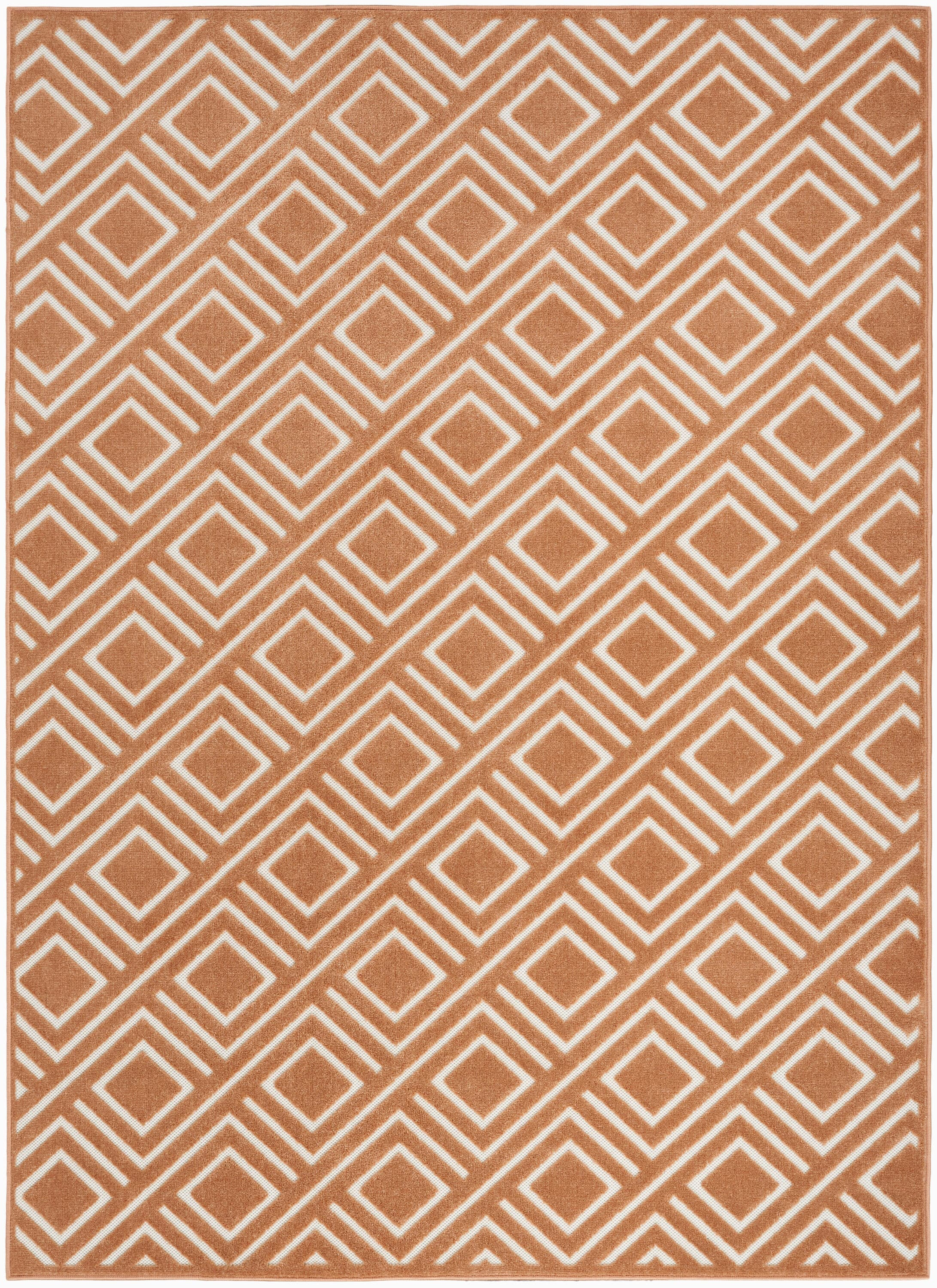 Nourison Casual 6'7" x 9'2" Copper Modern Indoor Rug