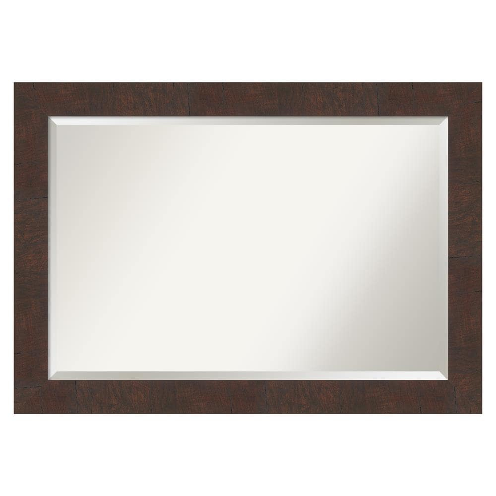 Wildwood Brown Distressed Walnut Rectangular Wall Mirror